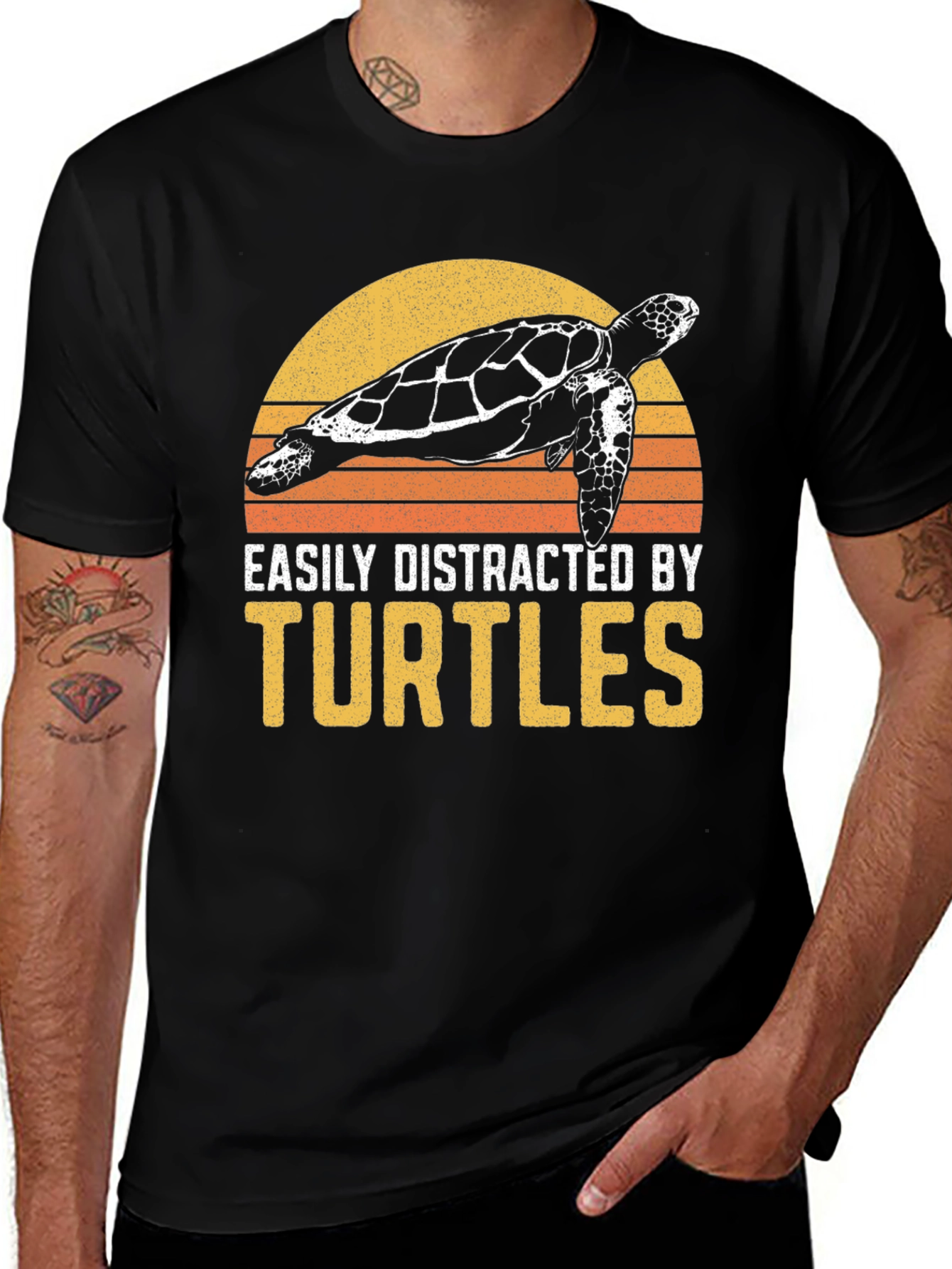 Easily Distracted By Turtles Graphic T-Shirt