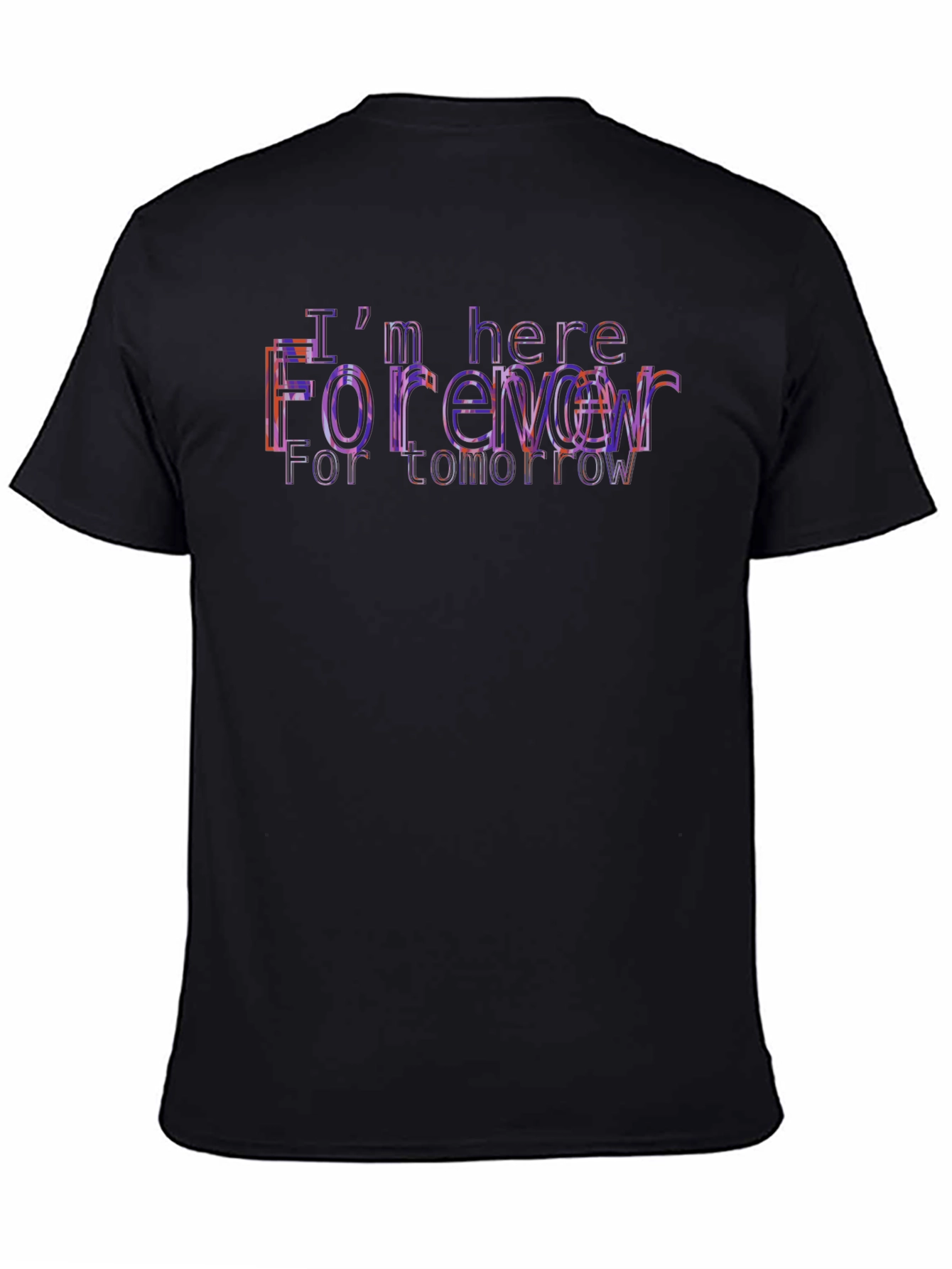 Trendy Black T-Shirt with Forever Graphic Print