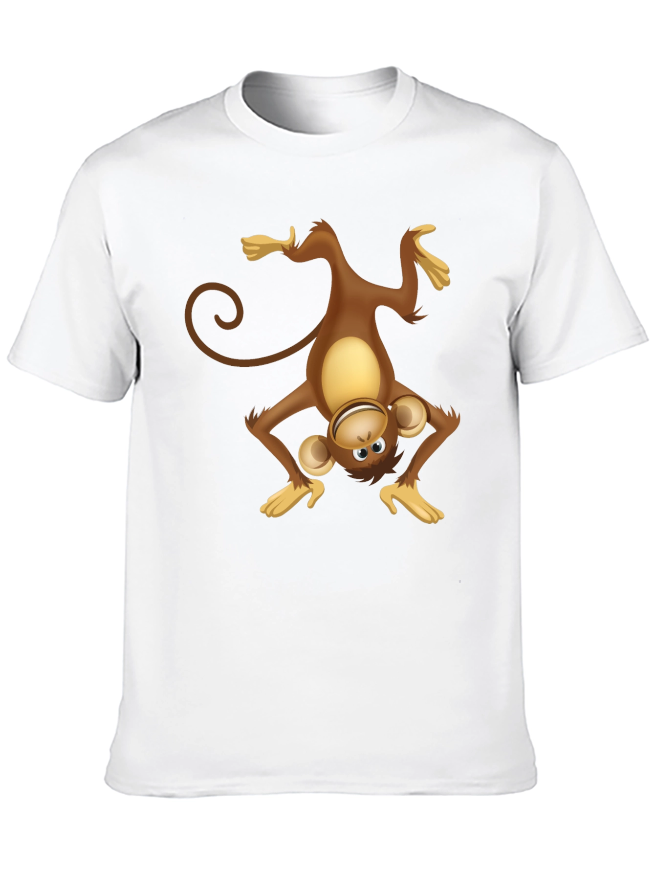 Upside Down Monkey Graphic Tee - Black