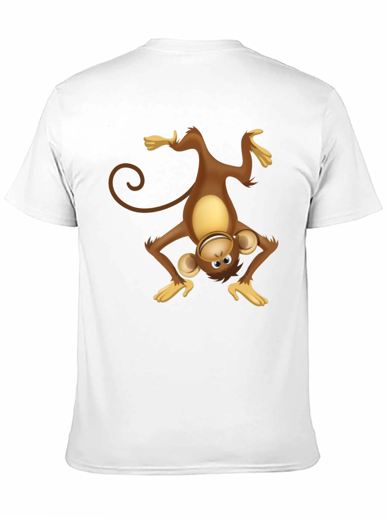 Upside Down Monkey Graphic Tee - Black