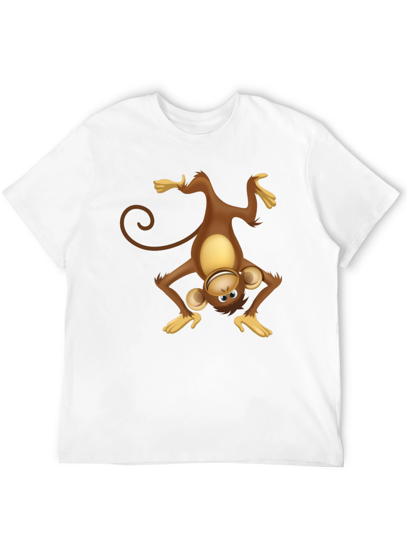 Upside Down Monkey Graphic Tee - Black