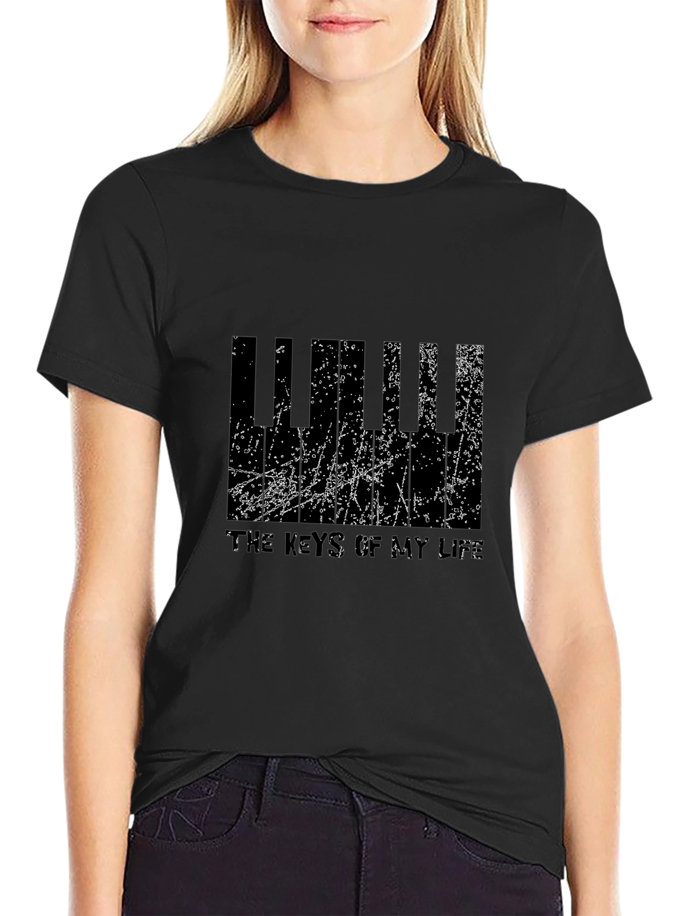 Keys of My Life Black Graphic Tee