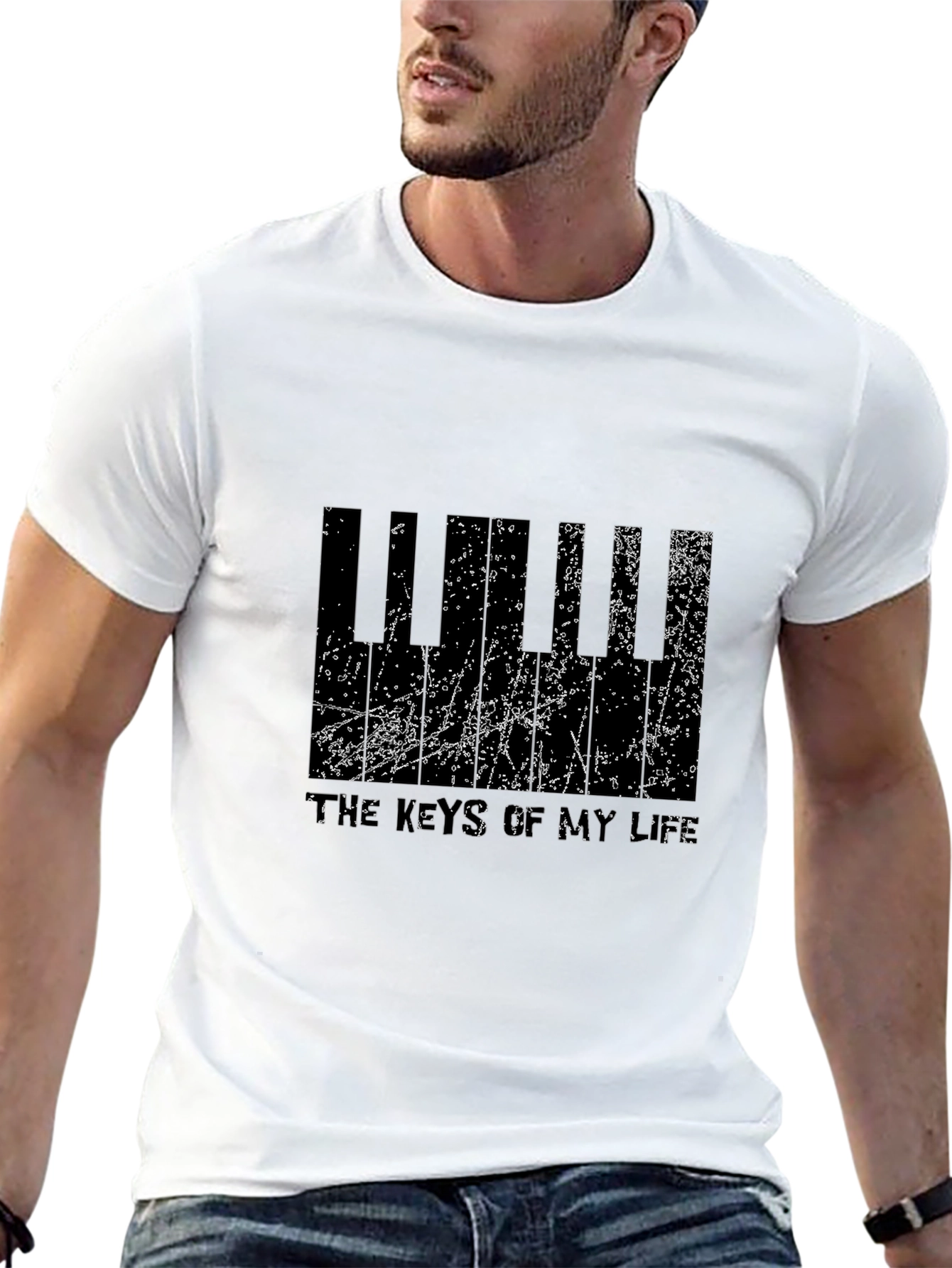 Keys of My Life Black Graphic Tee