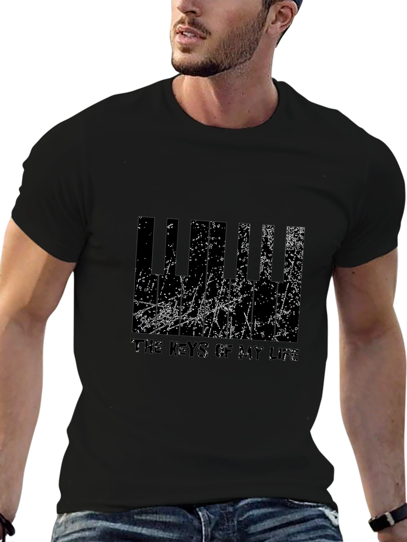 Keys of My Life Black Graphic Tee