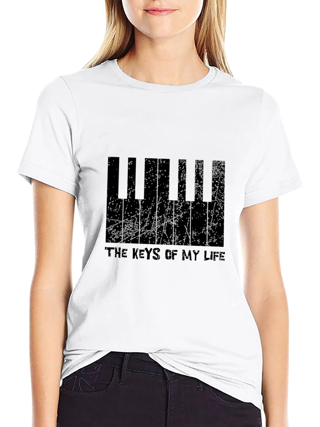 Keys of My Life Black Graphic Tee