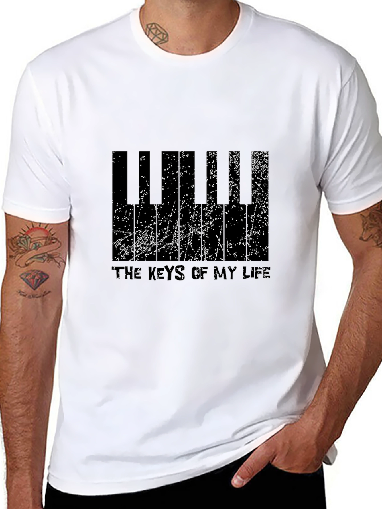 Keys of My Life Black Graphic Tee