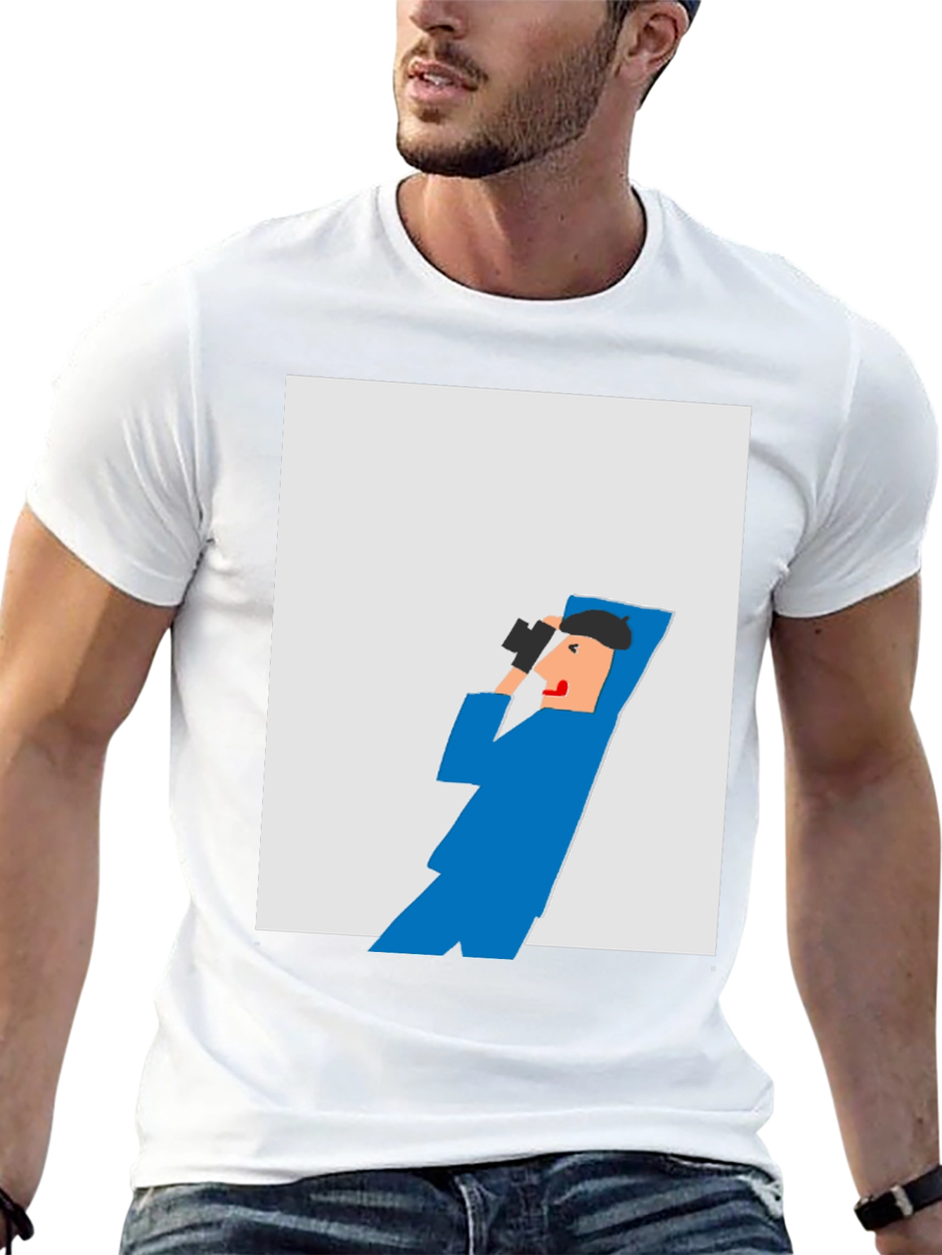 Abstract Binoculars T-Shirt - Modern Art Tee