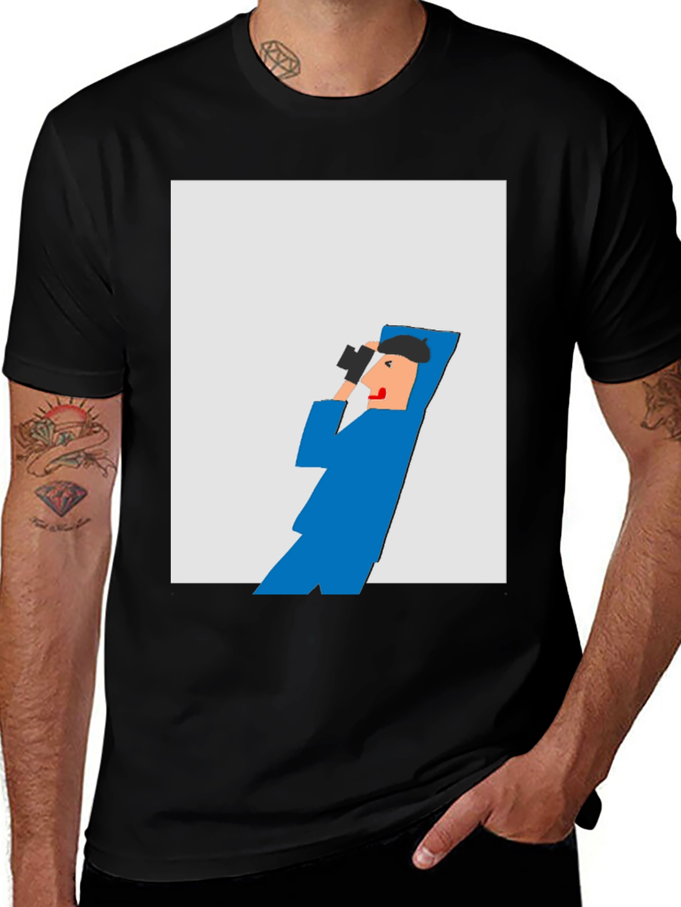 Abstract Binoculars T-Shirt - Modern Art Tee