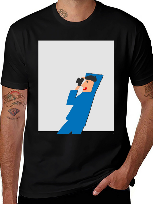 Abstract Binoculars T-Shirt - Modern Art Tee