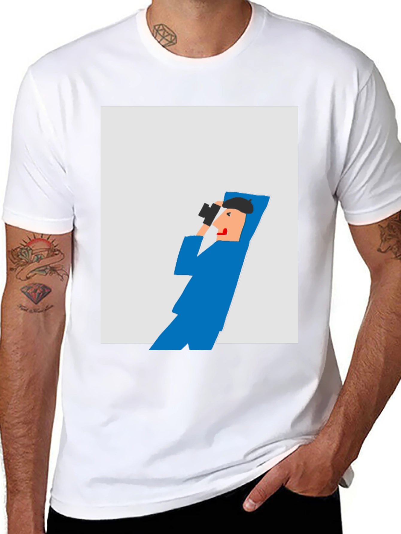 Abstract Binoculars T-Shirt - Modern Art Tee