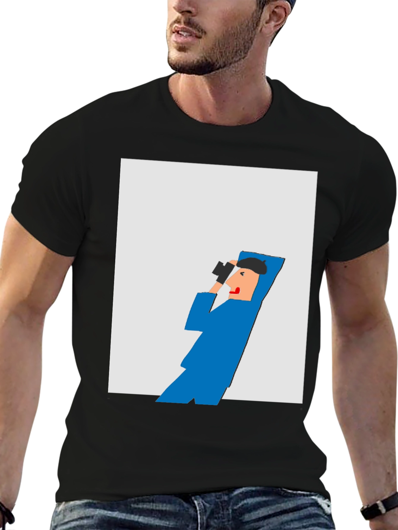 Abstract Binoculars T-Shirt - Modern Art Tee