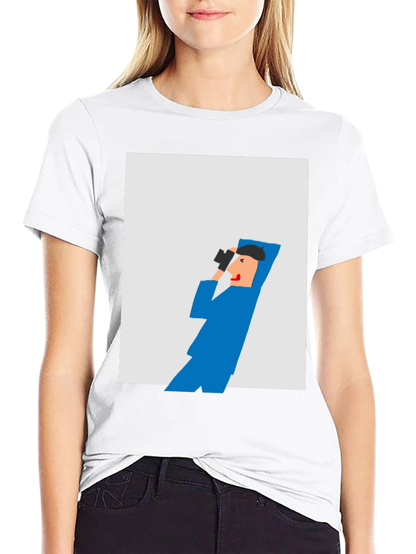Abstract Binoculars T-Shirt - Modern Art Tee