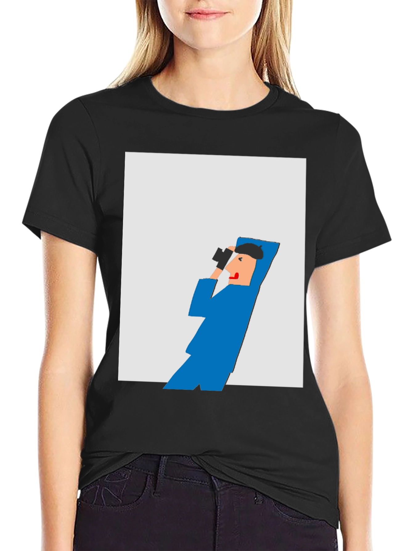 Abstract Binoculars T-Shirt - Modern Art Tee