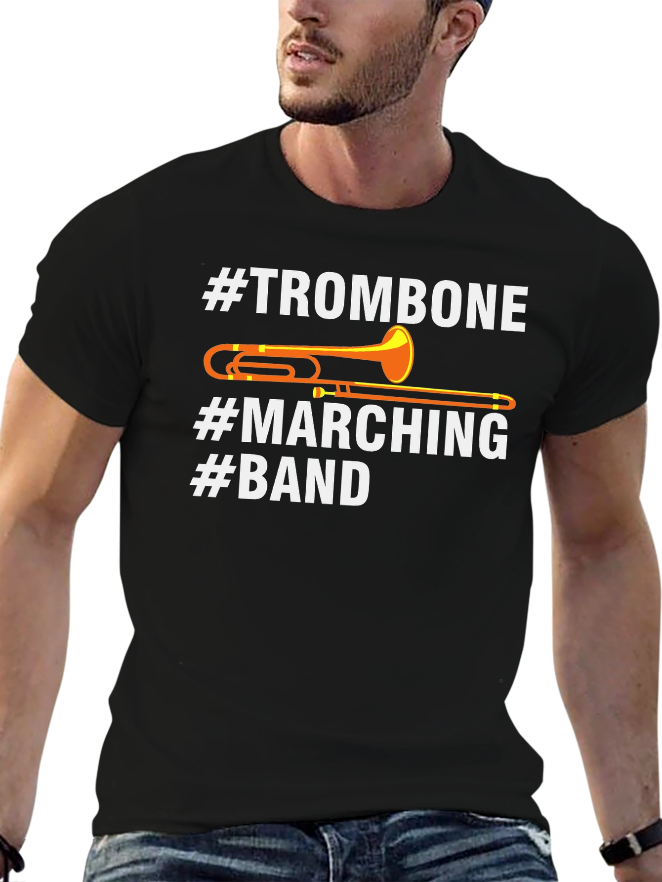 Trombone Marching Band Graphic T-Shirt