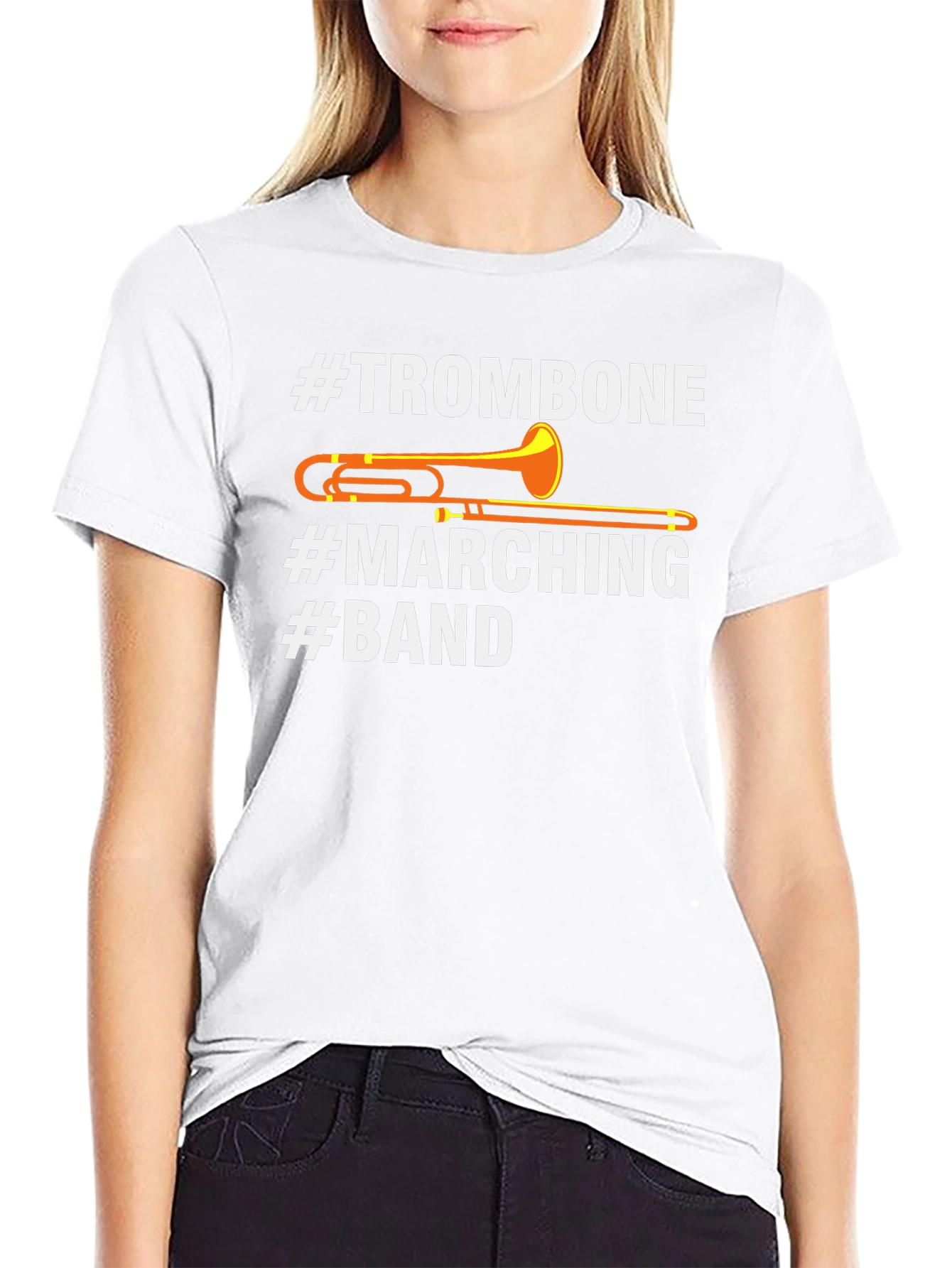 Trombone Marching Band Graphic T-Shirt