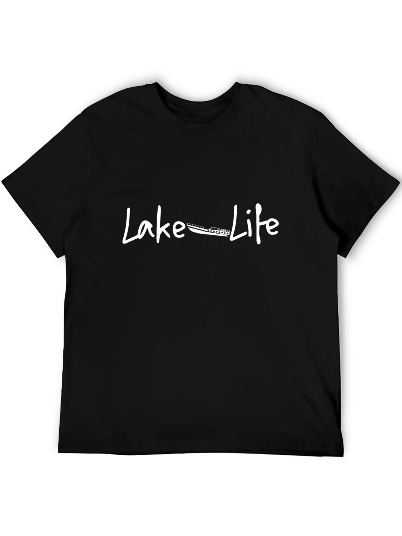 Lake Life T-Shirt - Black Casual Tee