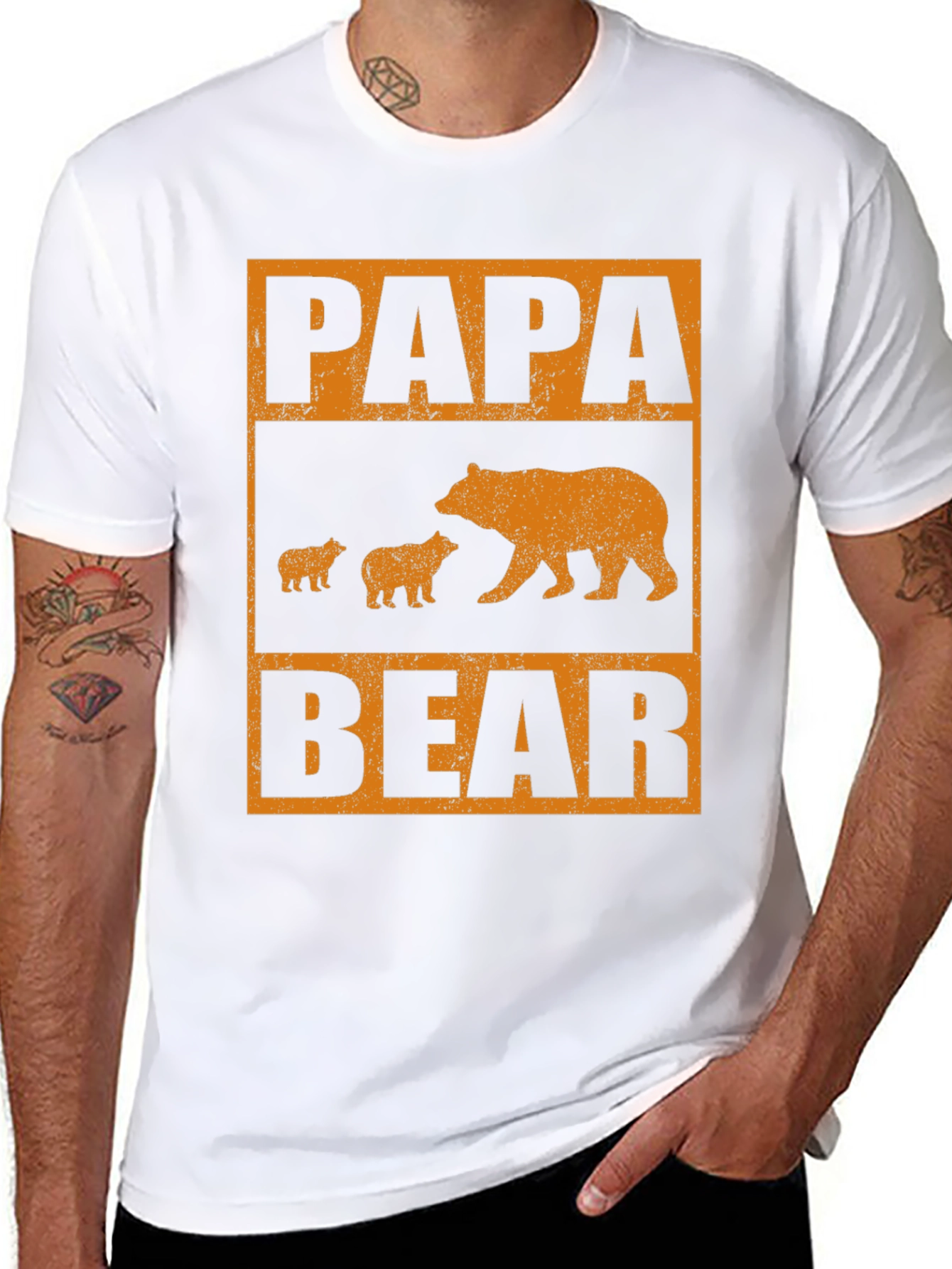 Papa Bear Graphic T-Shirt - Fathers Day Gift