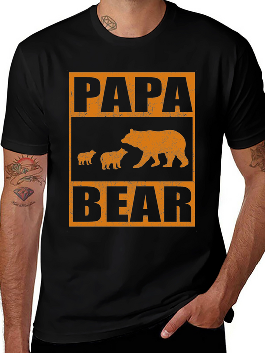 Papa Bear Graphic T-Shirt - Fathers Day Gift