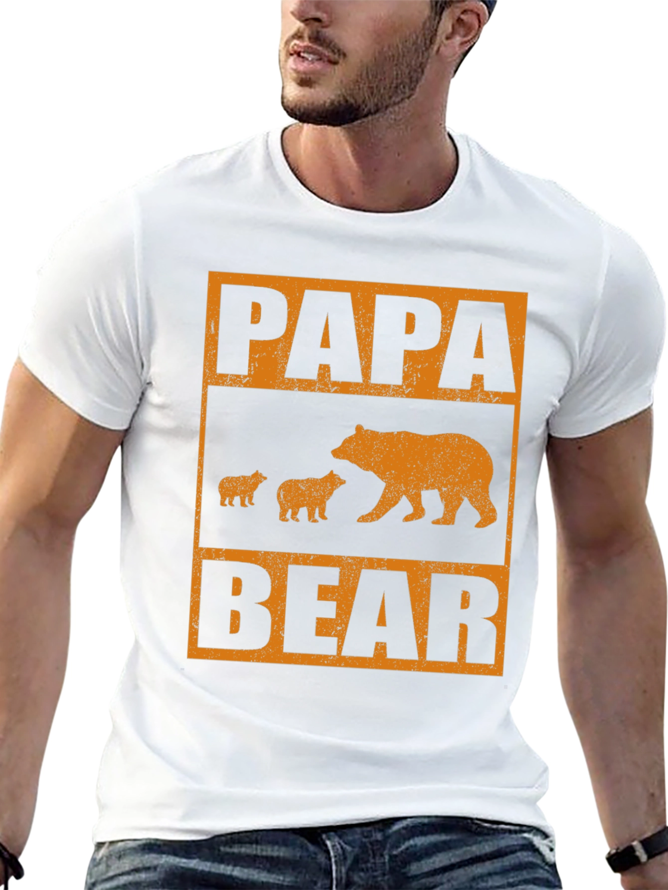 Papa Bear Graphic T-Shirt - Fathers Day Gift