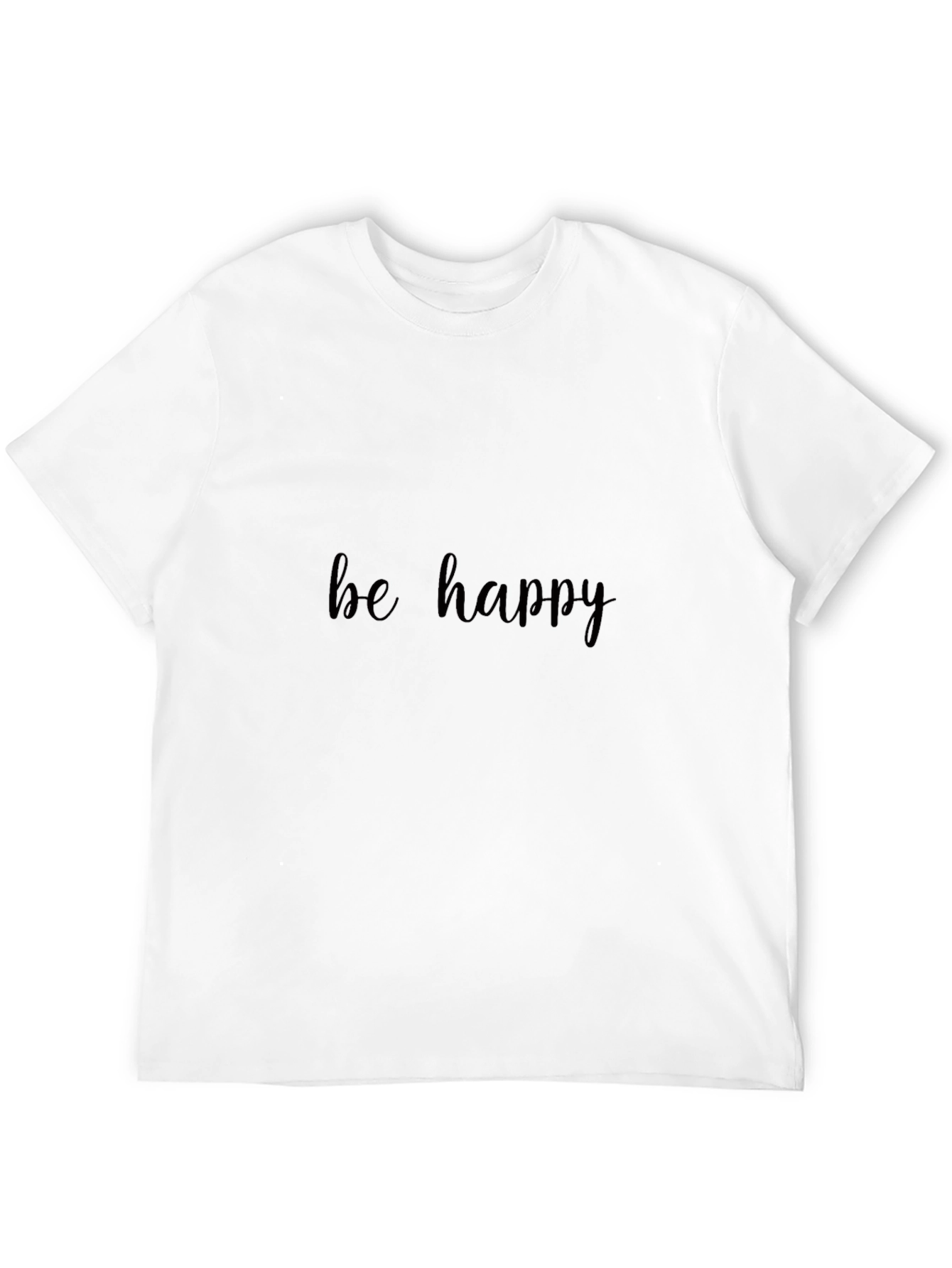 Be Happy Black T-Shirt