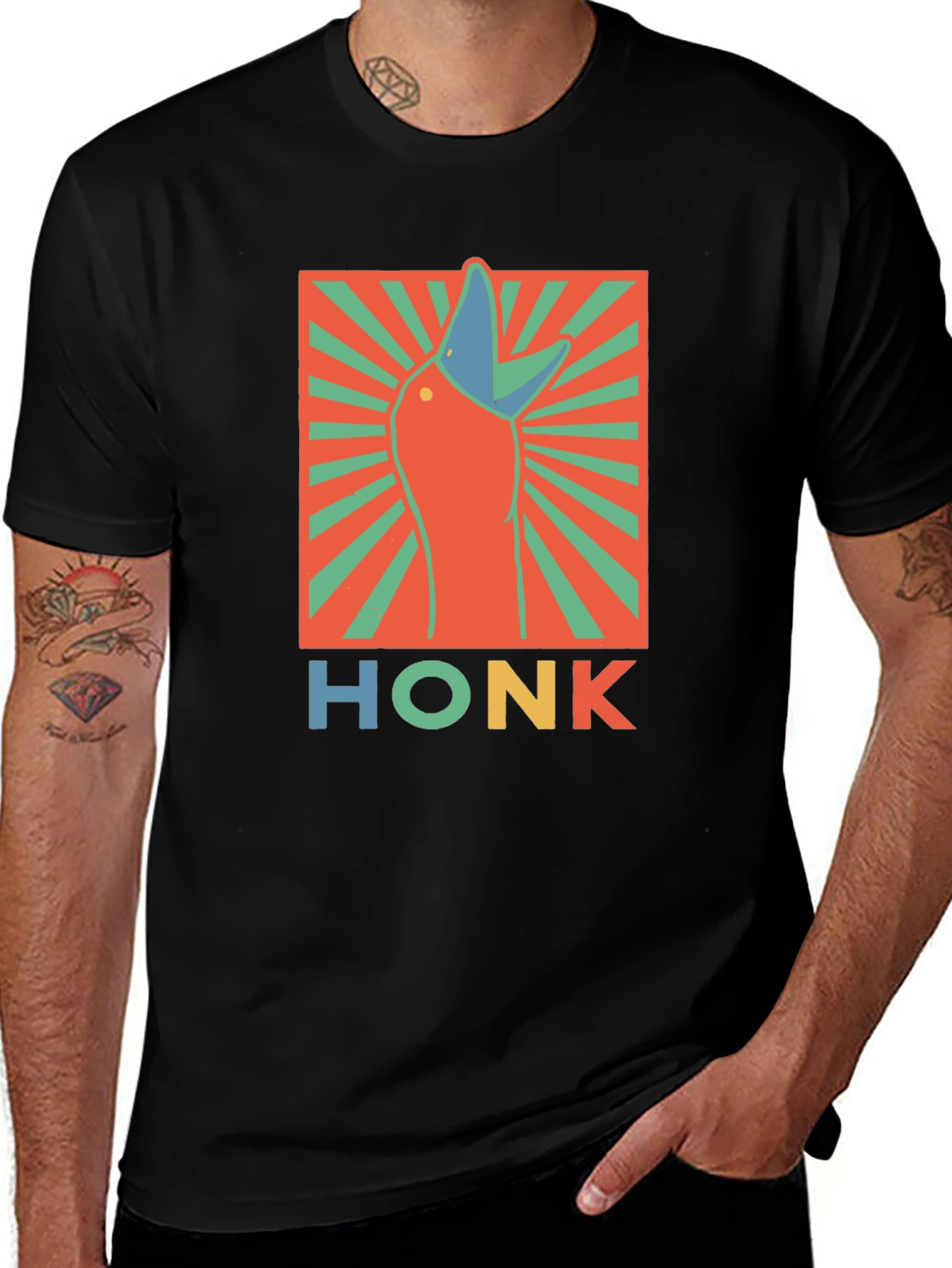 Honk Goose Graphic T-Shirt - Funny Animal Tee