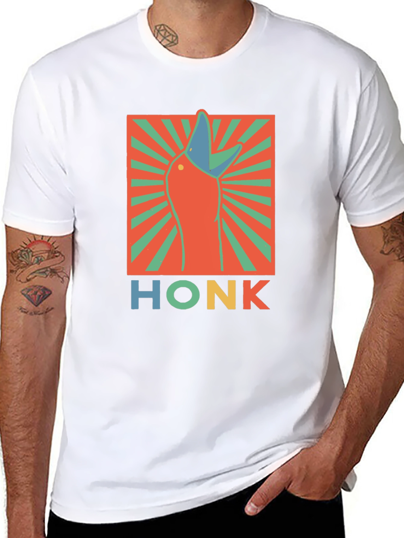 Honk Goose Graphic T-Shirt - Funny Animal Tee