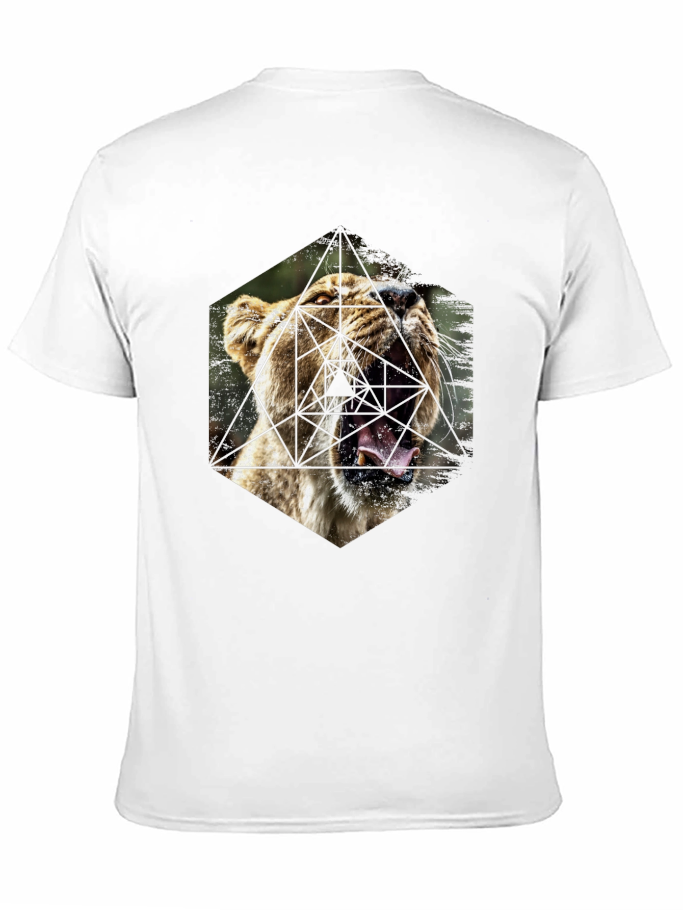 Geometric Lion Graphic Tee - Modern Menswear