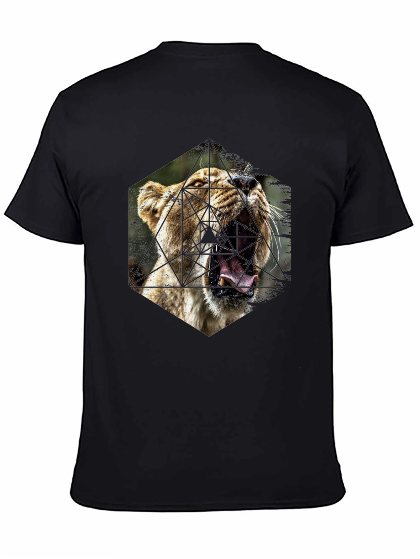 Geometric Lion Graphic Tee - Modern Menswear