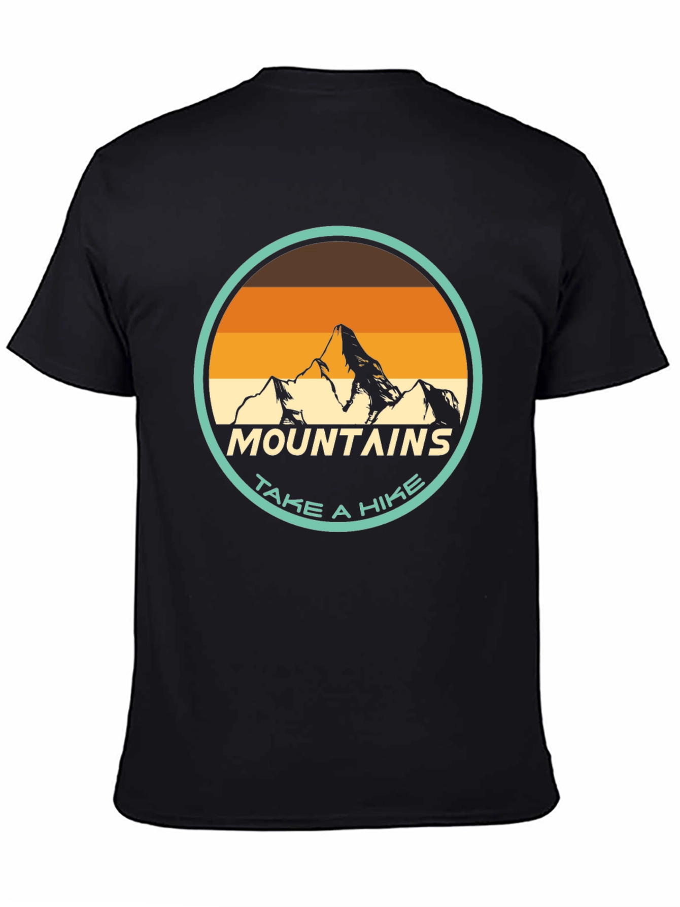 Mountains Take a Hike Black Graphic Tee