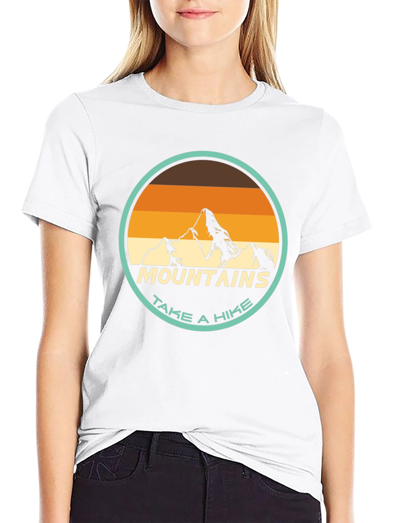 Mountains Take a Hike Black Graphic Tee