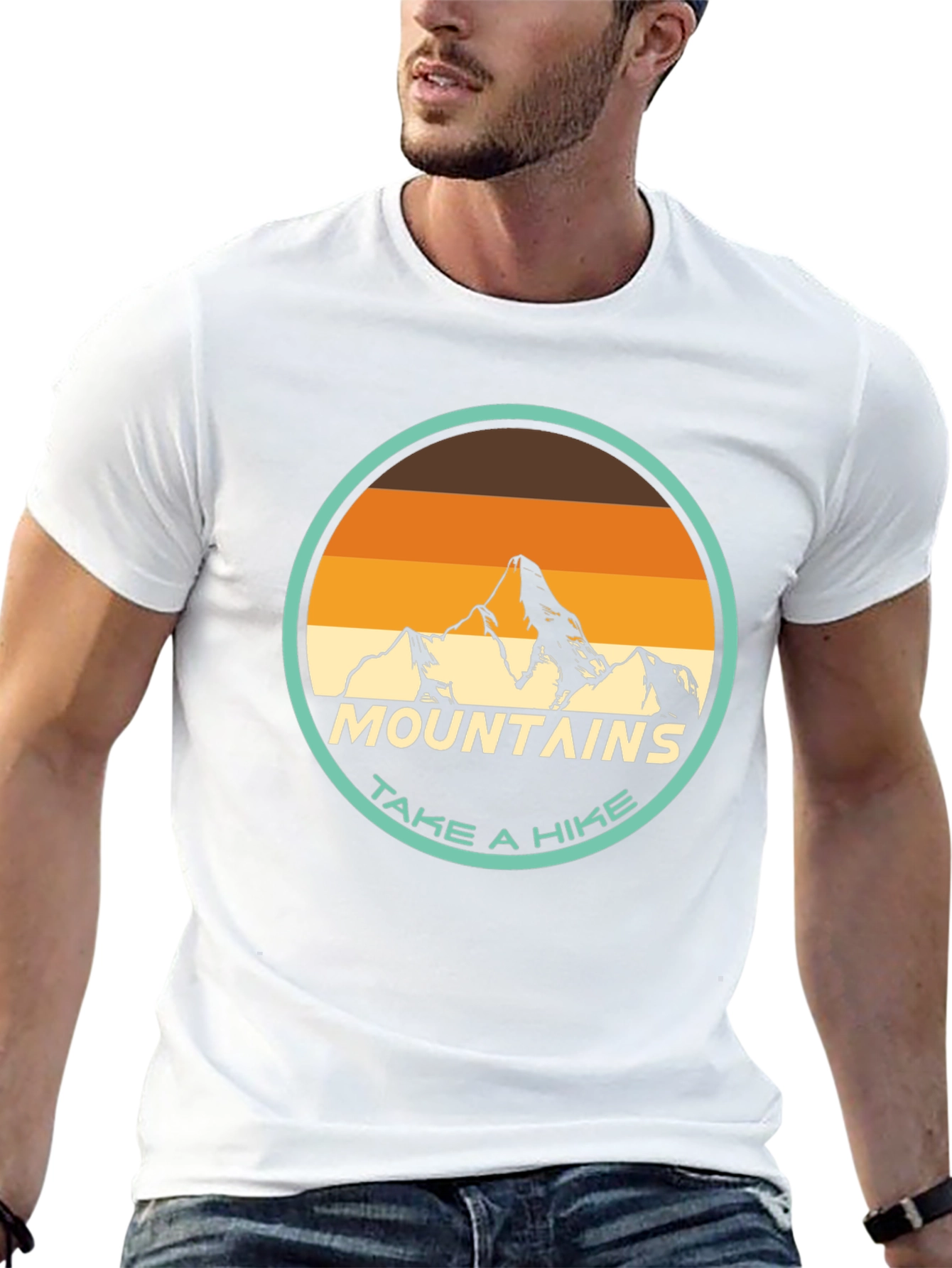 Mountains Take a Hike Black Graphic Tee