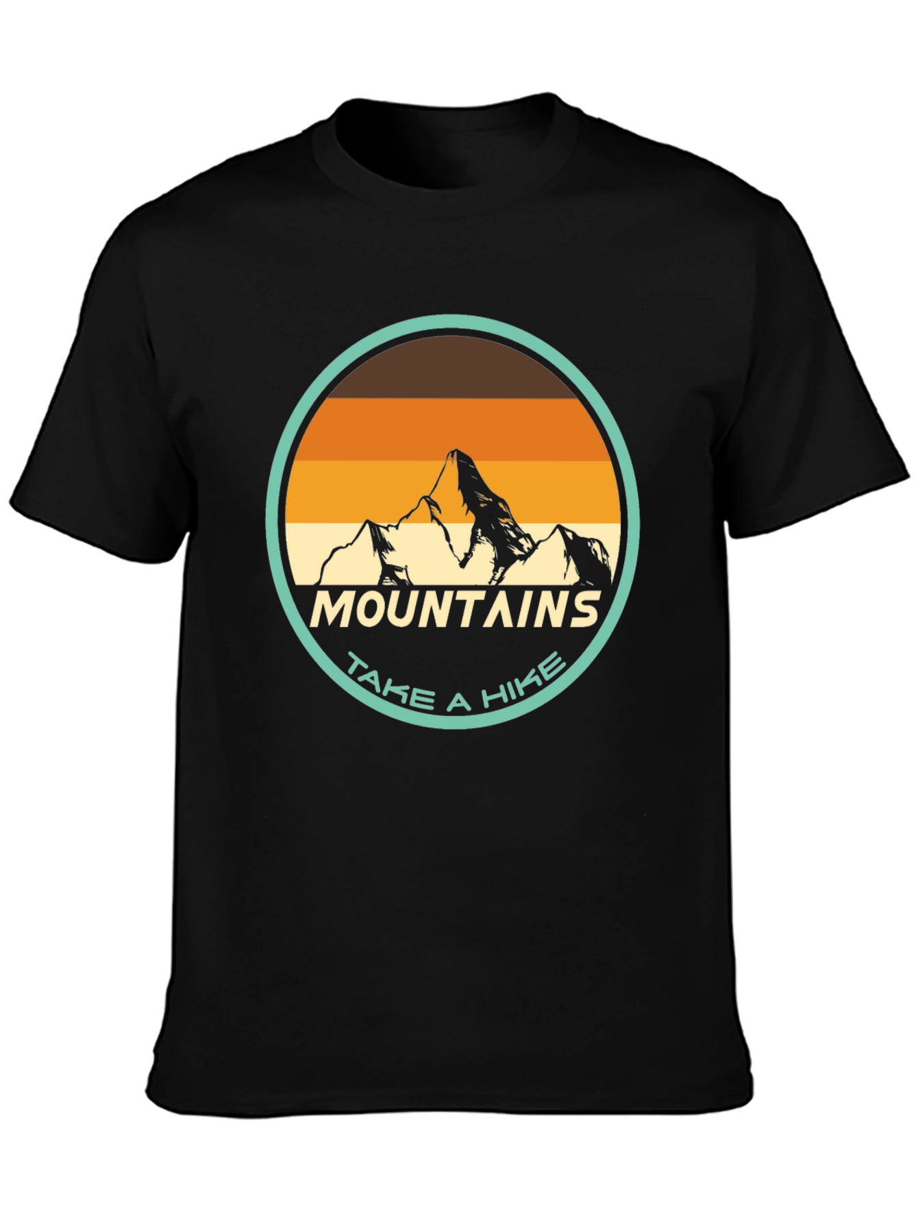 Mountains Take a Hike Black Graphic Tee