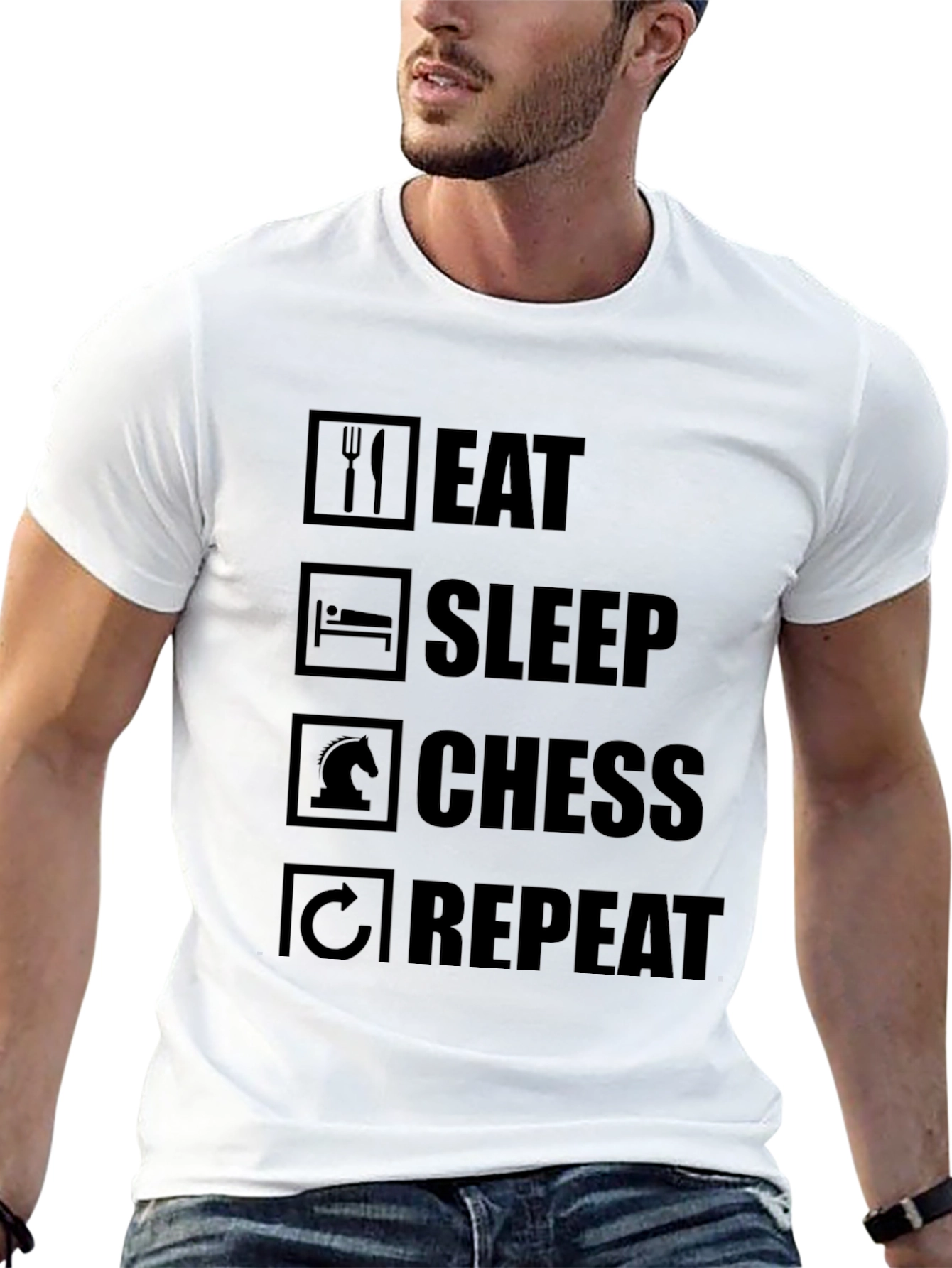 Eat Sleep Chess Repeat T-Shirt - Chess Player Gift