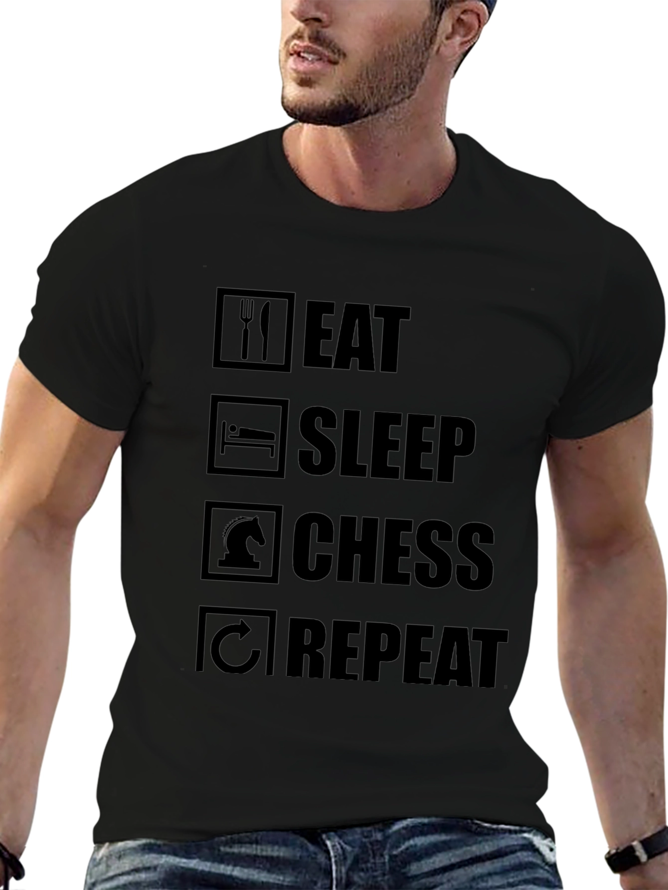 Eat Sleep Chess Repeat T-Shirt - Chess Player Gift
