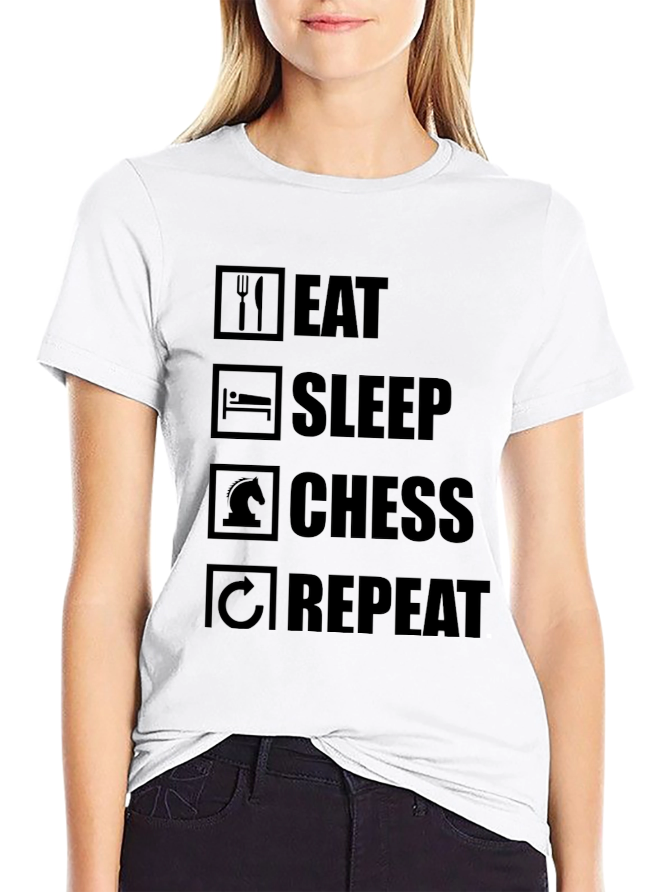 Eat Sleep Chess Repeat T-Shirt - Chess Player Gift