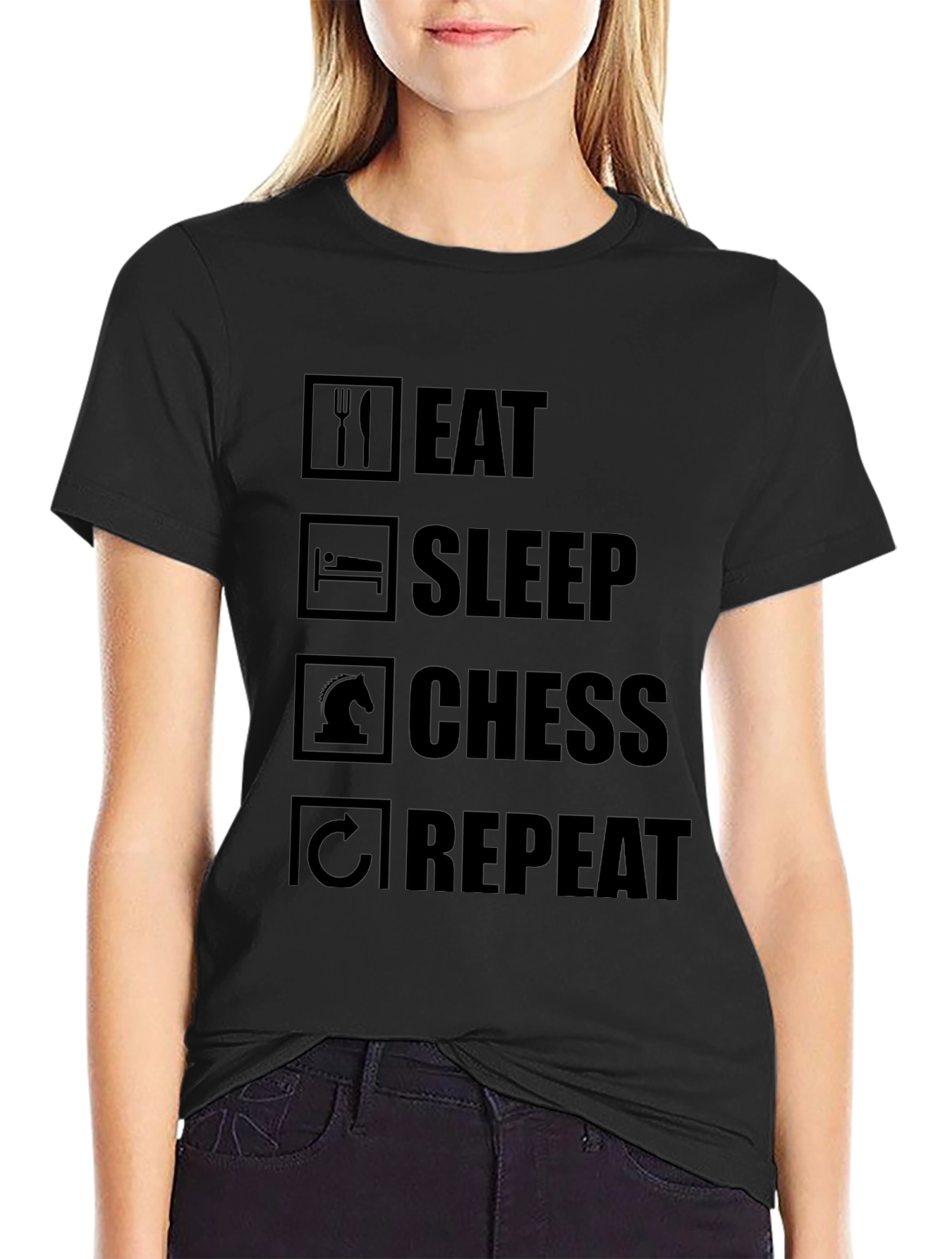 Eat Sleep Chess Repeat T-Shirt - Chess Player Gift