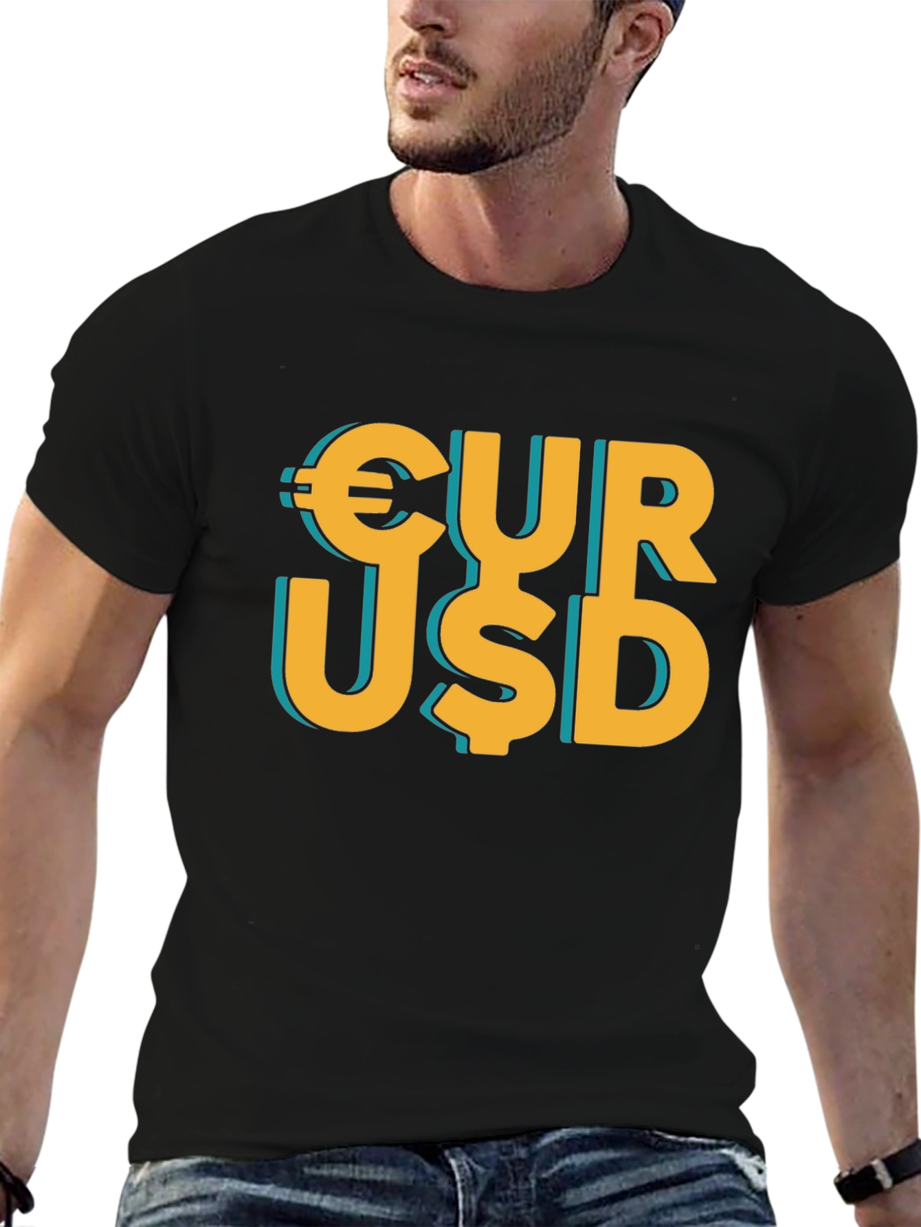 Currency Graphic T-Shirt - EUR USD Print