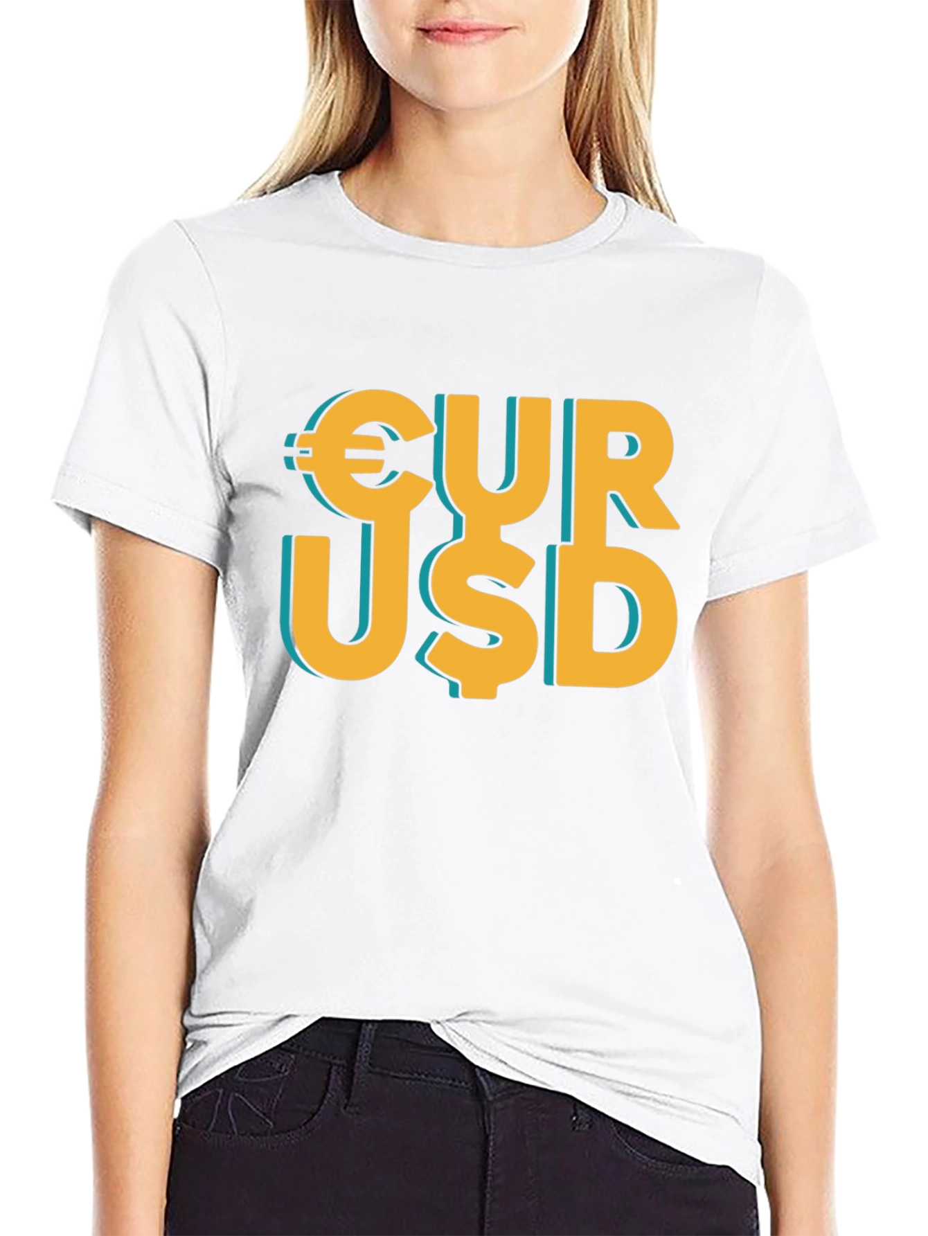 Currency Graphic T-Shirt - EUR USD Print