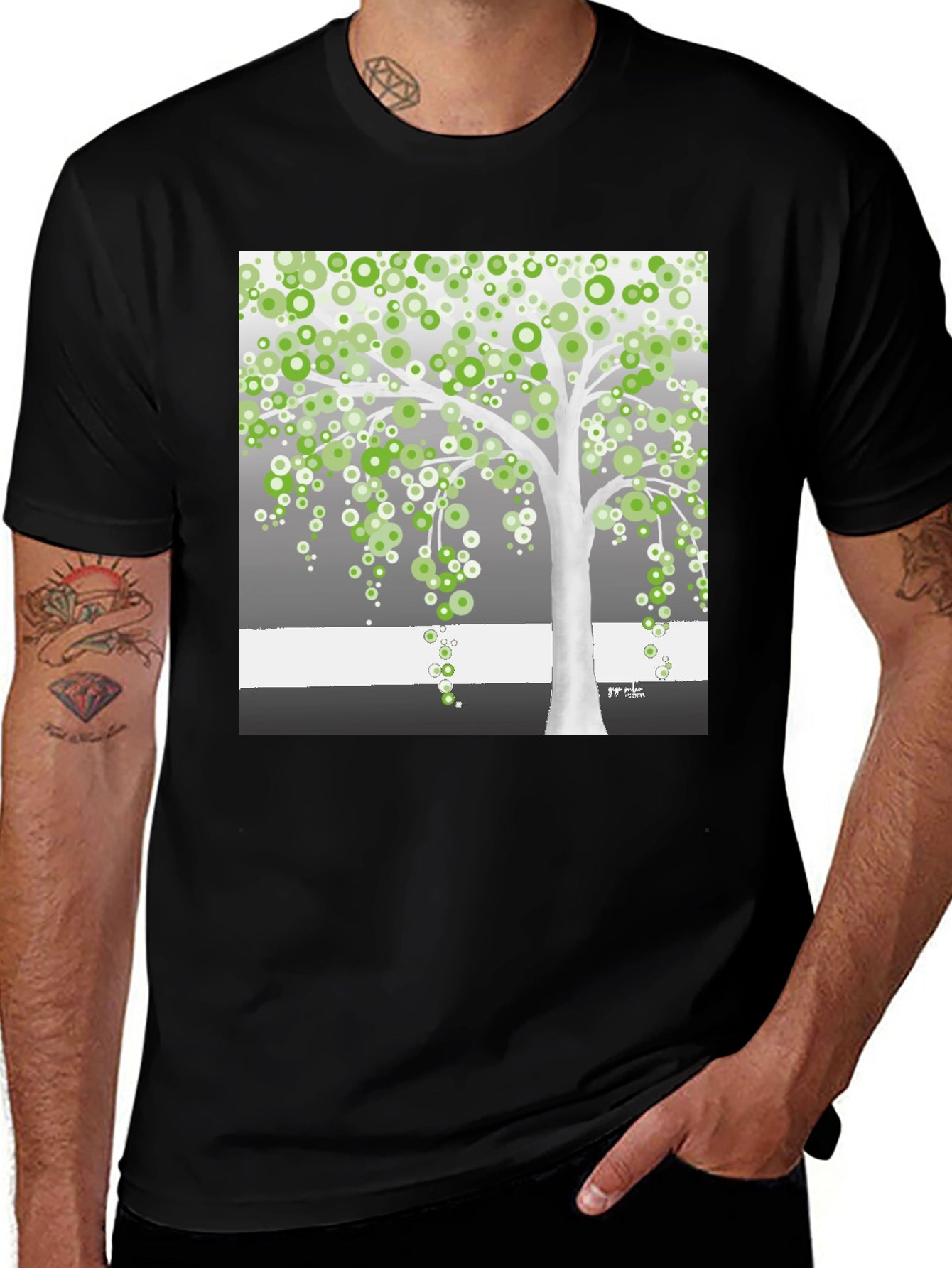 Artsy Tree Graphic Tee - Unique Design