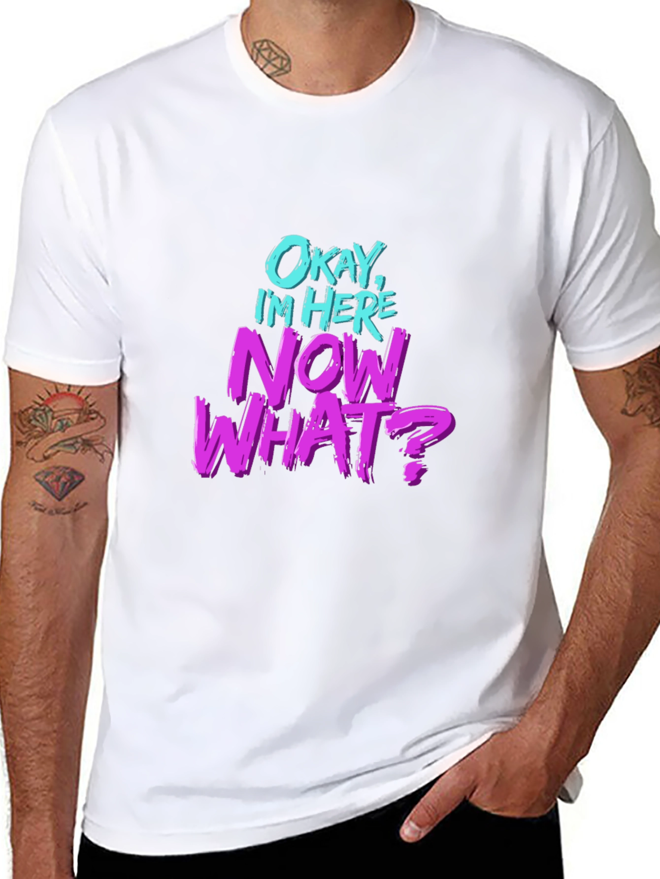 Okay Im Here Now What? Graphic T-Shirt