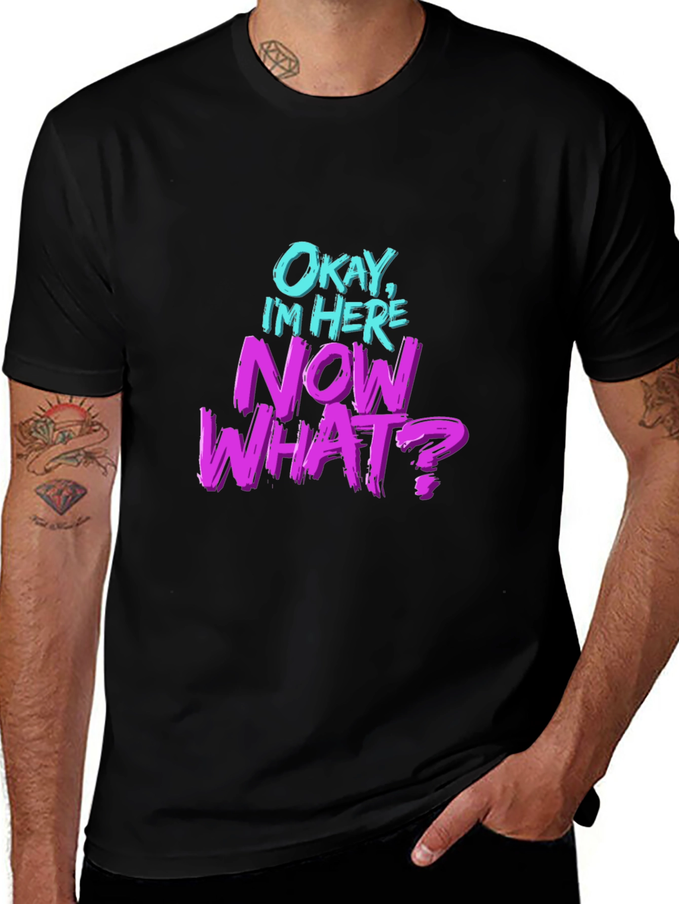 Okay Im Here Now What? Graphic T-Shirt