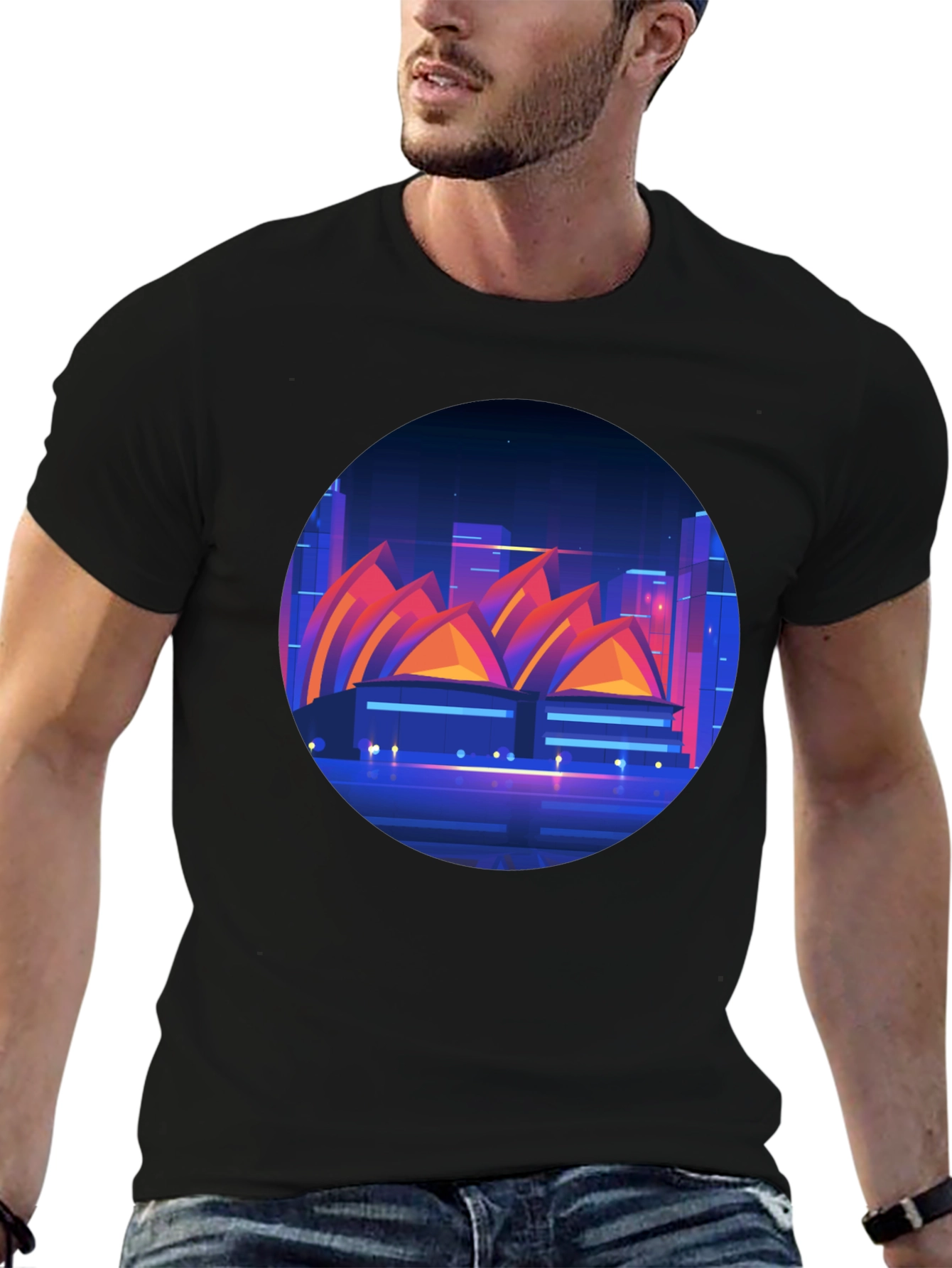Sydney Opera House Graphic Tee - Black T-Shirt