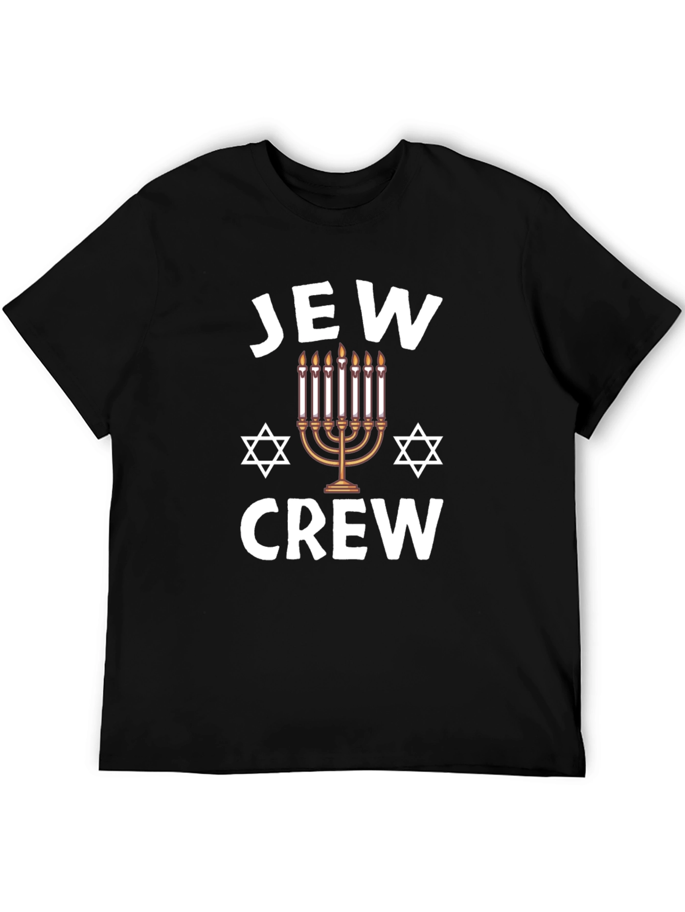 Jew Crew Mens Graphic T-Shirt Hanukkah Holiday