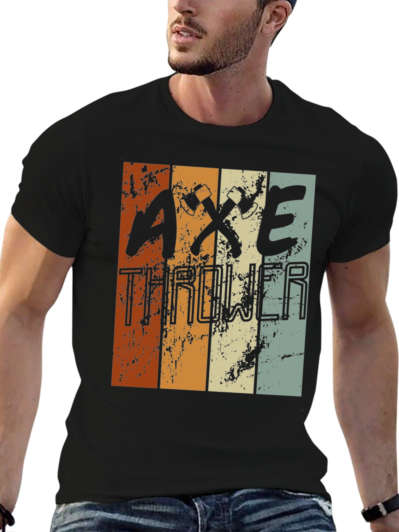 Axe Thrower Retro Style T-Shirt