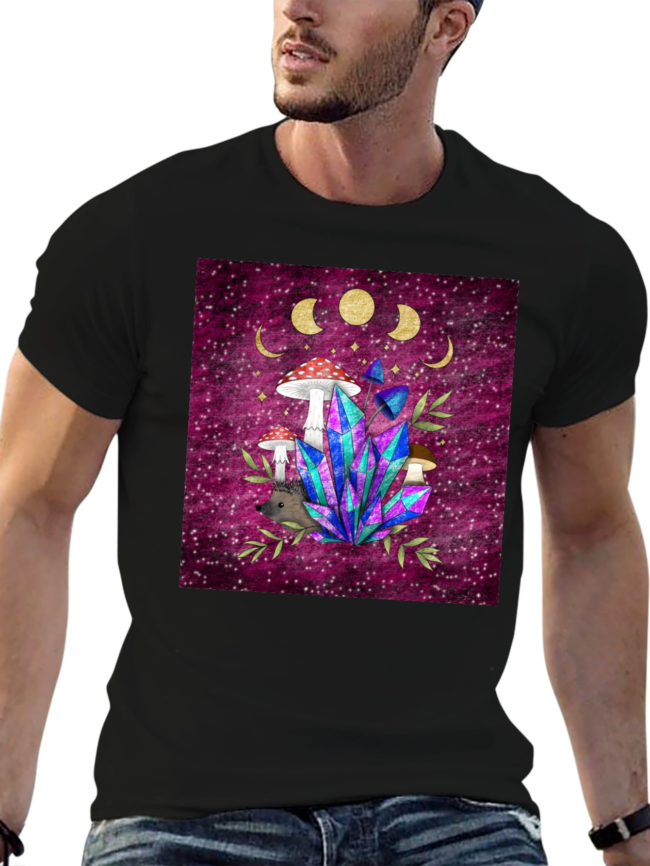 Mystical Mushroom & Crystal T-Shirt