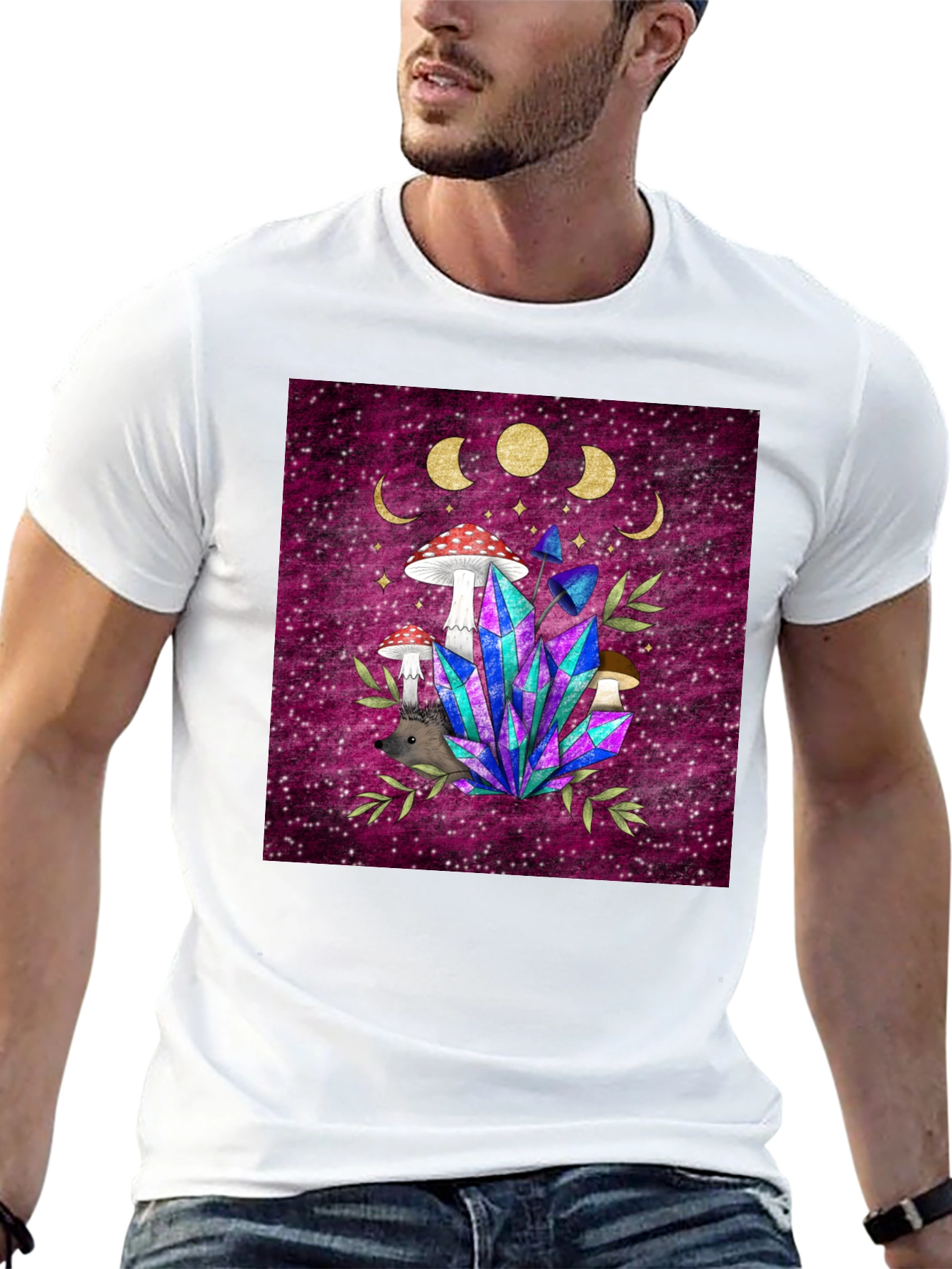 Mystical Mushroom & Crystal T-Shirt