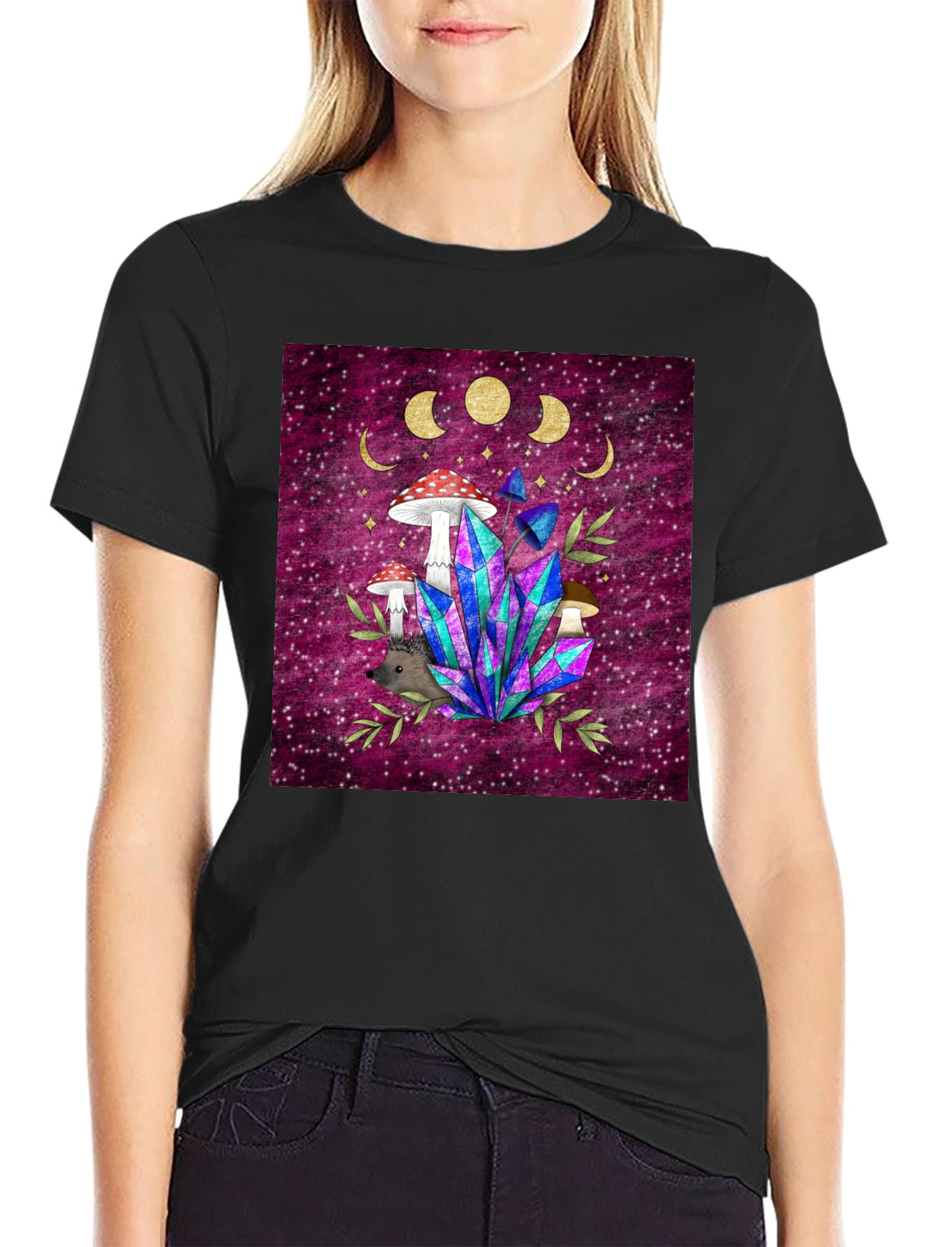 Mystical Mushroom & Crystal T-Shirt