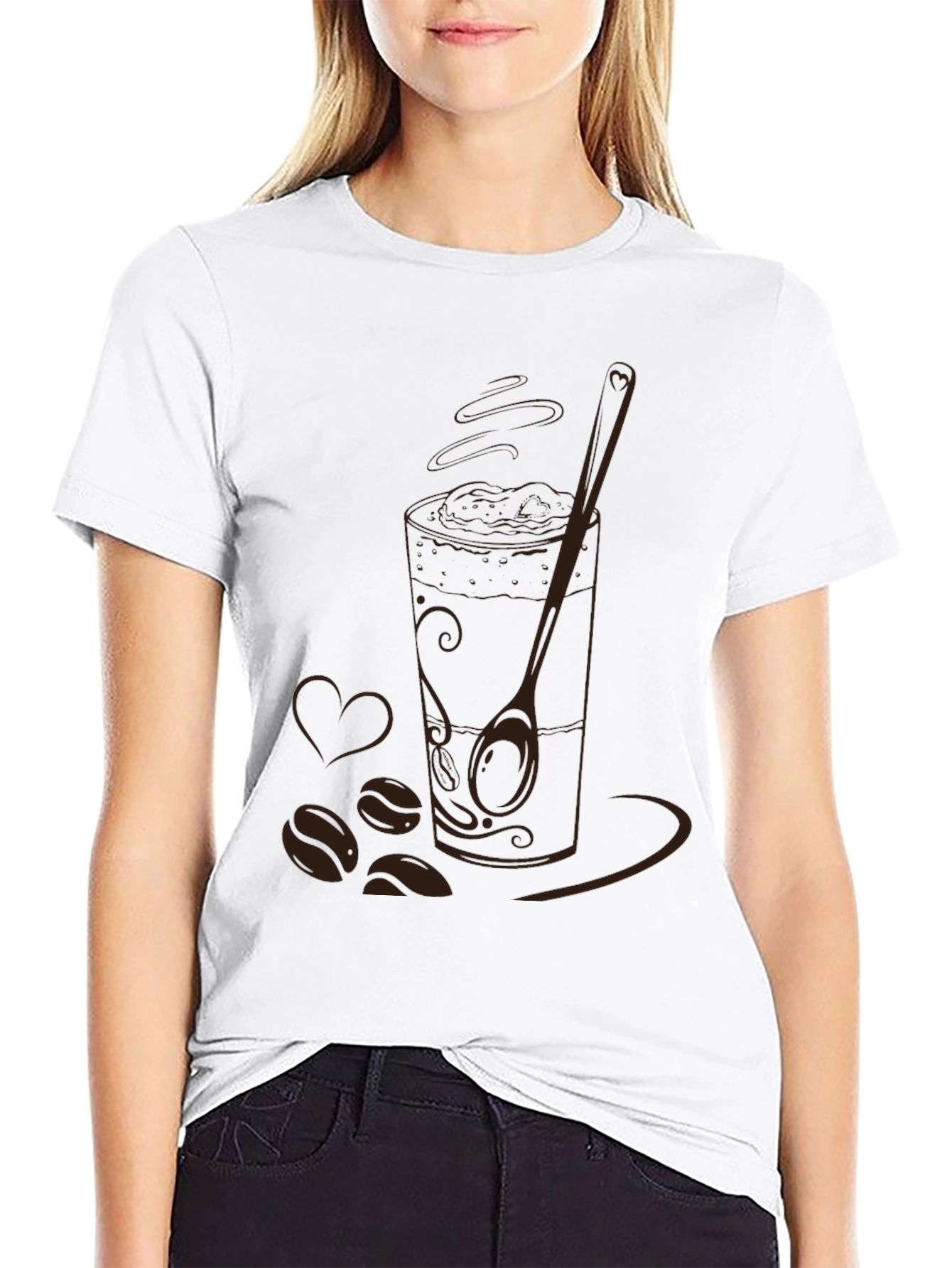 Coffee Lovers Graphic Tee - Black