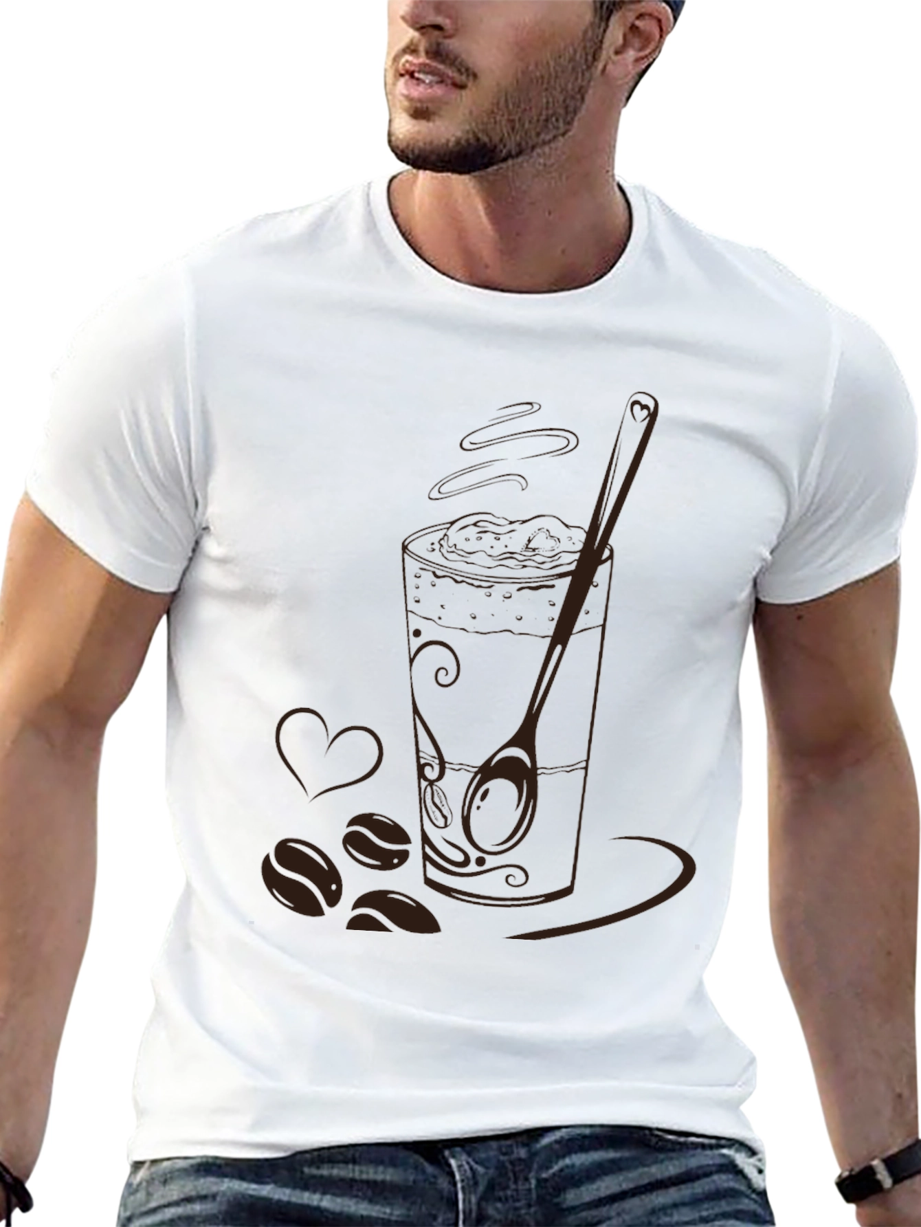 Coffee Lovers Graphic Tee - Black