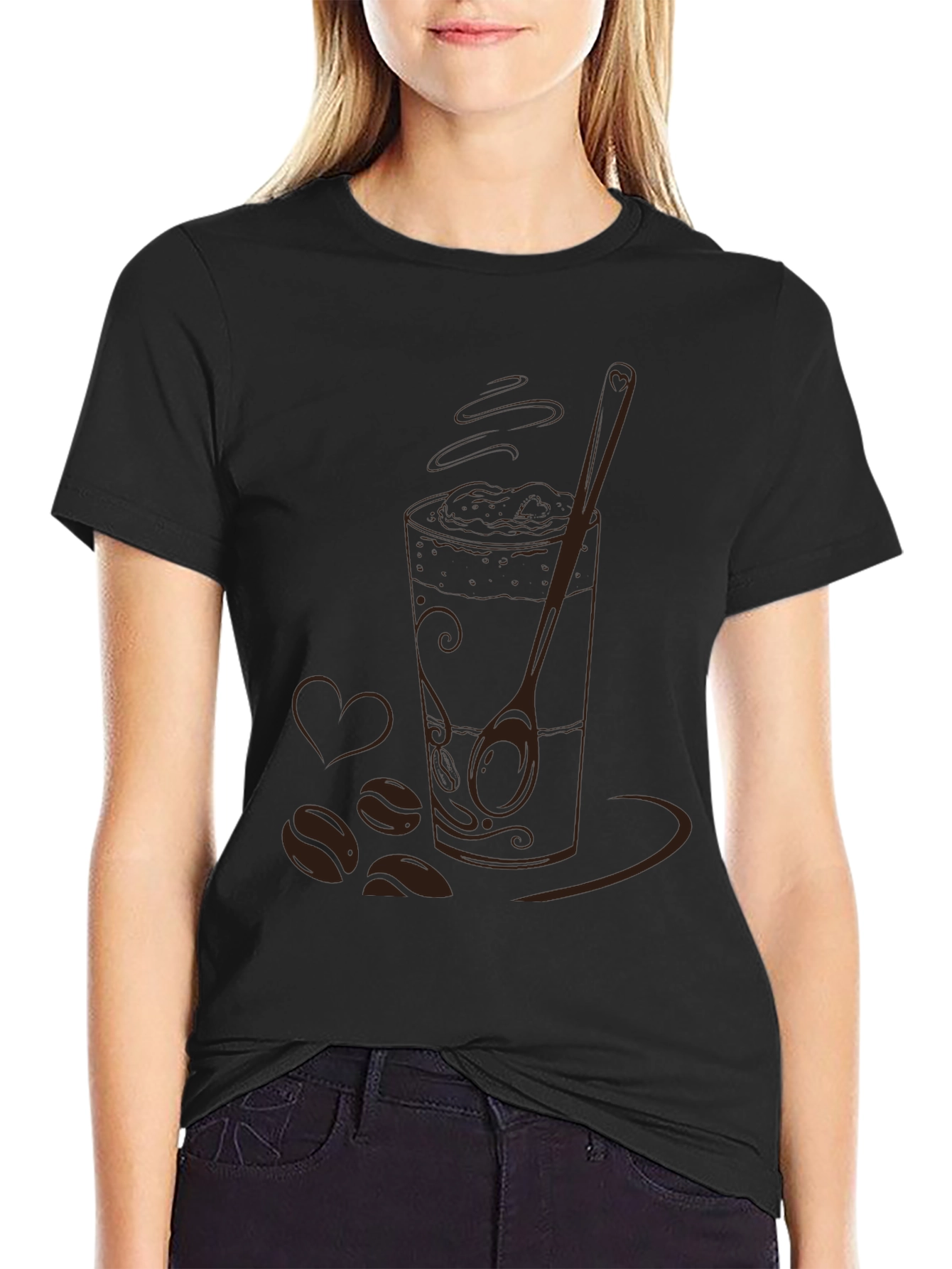 Coffee Lovers Graphic Tee - Black